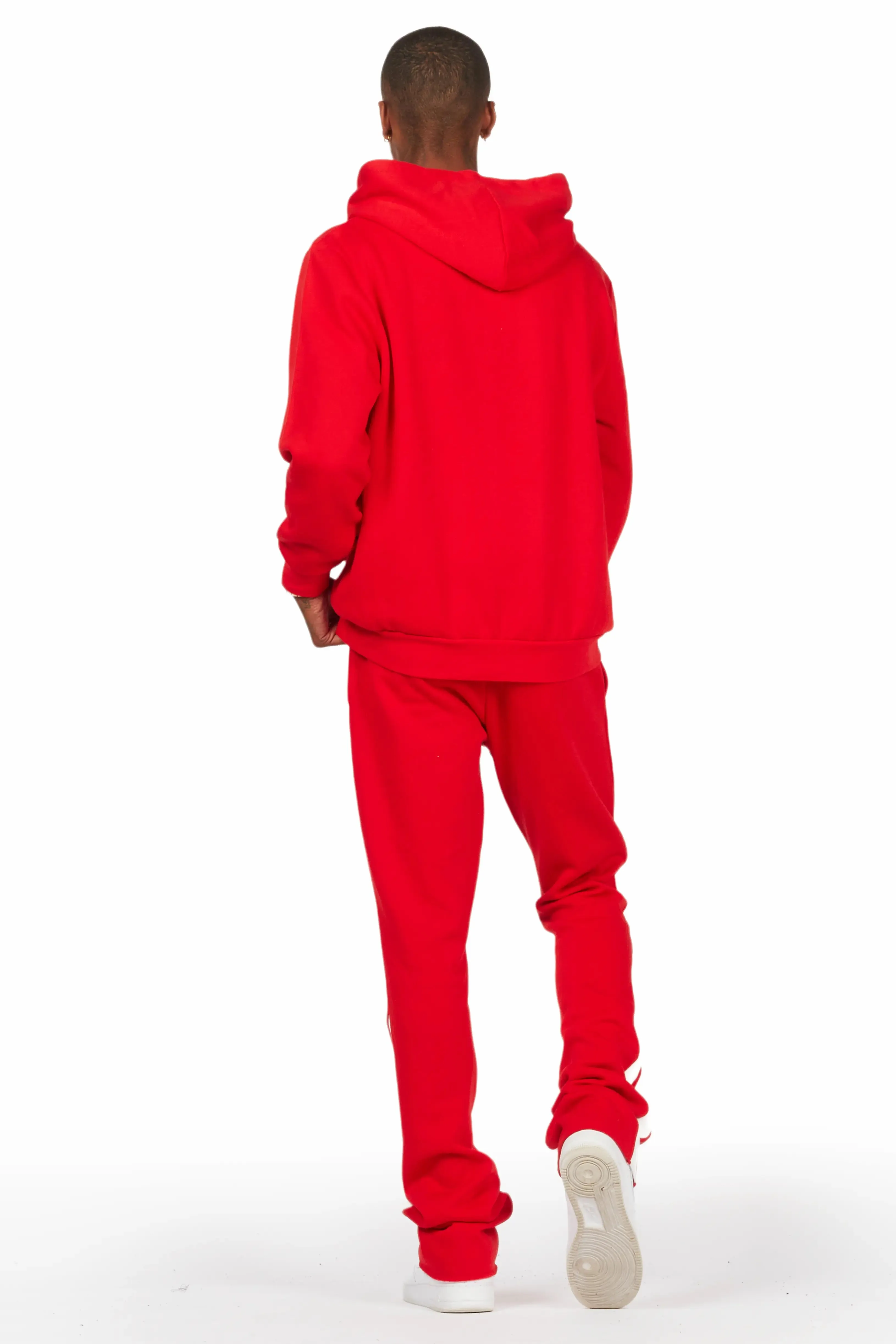 Jaco Red Hoodie Stacked Flare Pant Track Set sold by Rockstar Original product image thumbnail 3