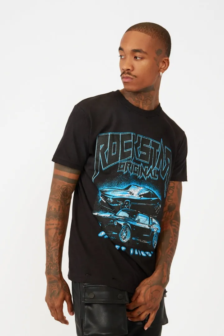 Sydesho Black Graphic T-Shirt sold by Rockstar Original product image thumbnail 2