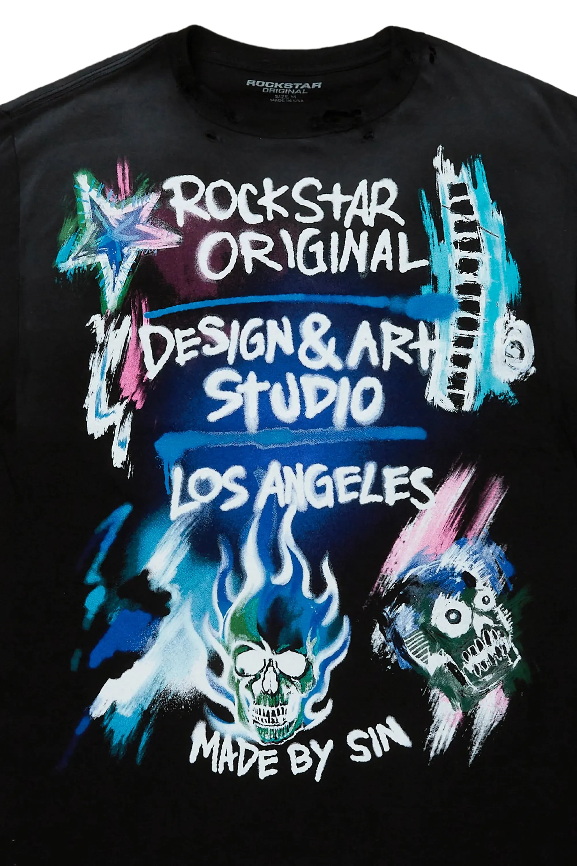 Soweto Black Oversized Graphic T-Shirt sold by Rockstar Original product image thumbnail 2