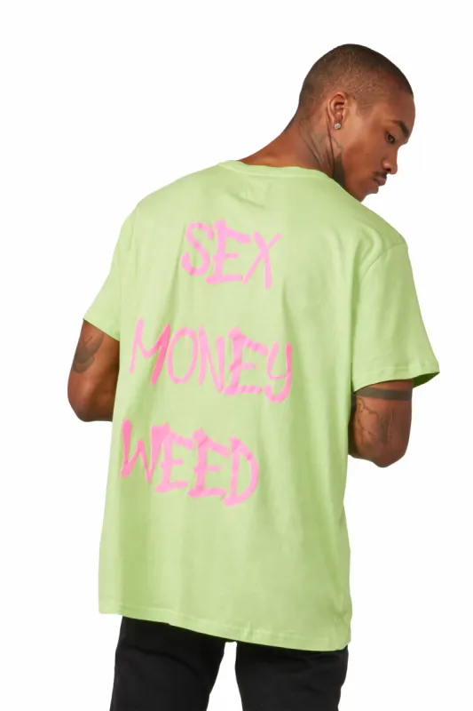 Tavi Lime/Orchid Printed T-Shirt made by Rockstar Original