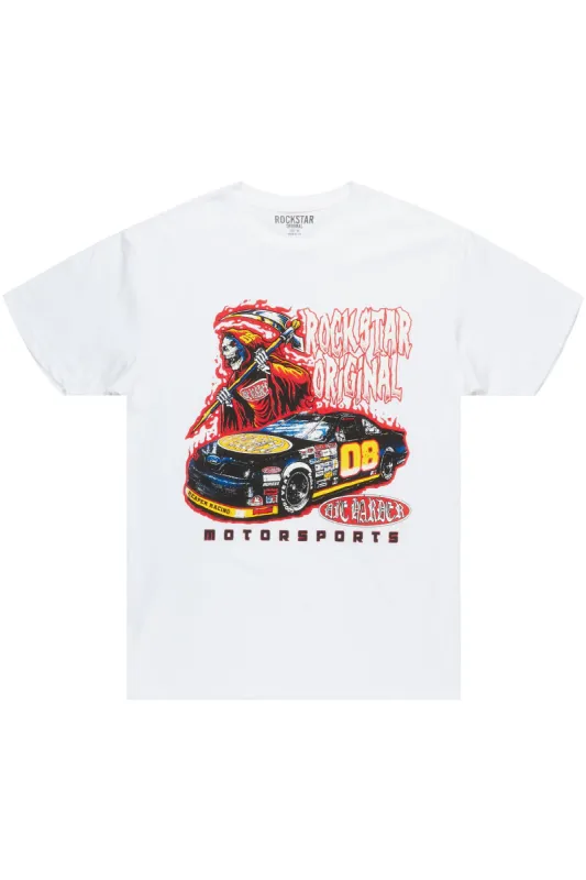 Daggor White Graphic T-Shirt sold by Rockstar Original