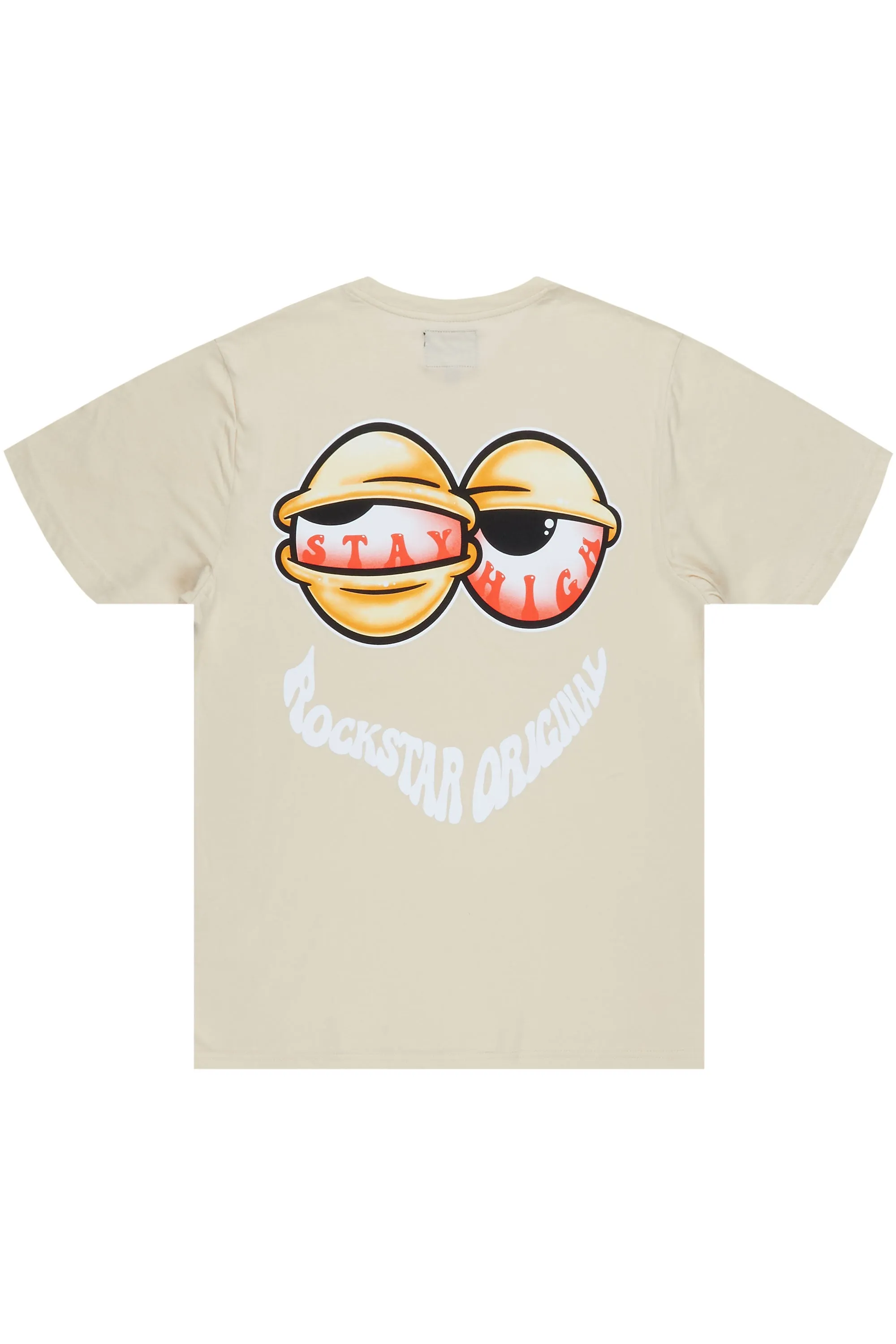 Highya Beige Graphic T-Shirt sold by Rockstar Original
