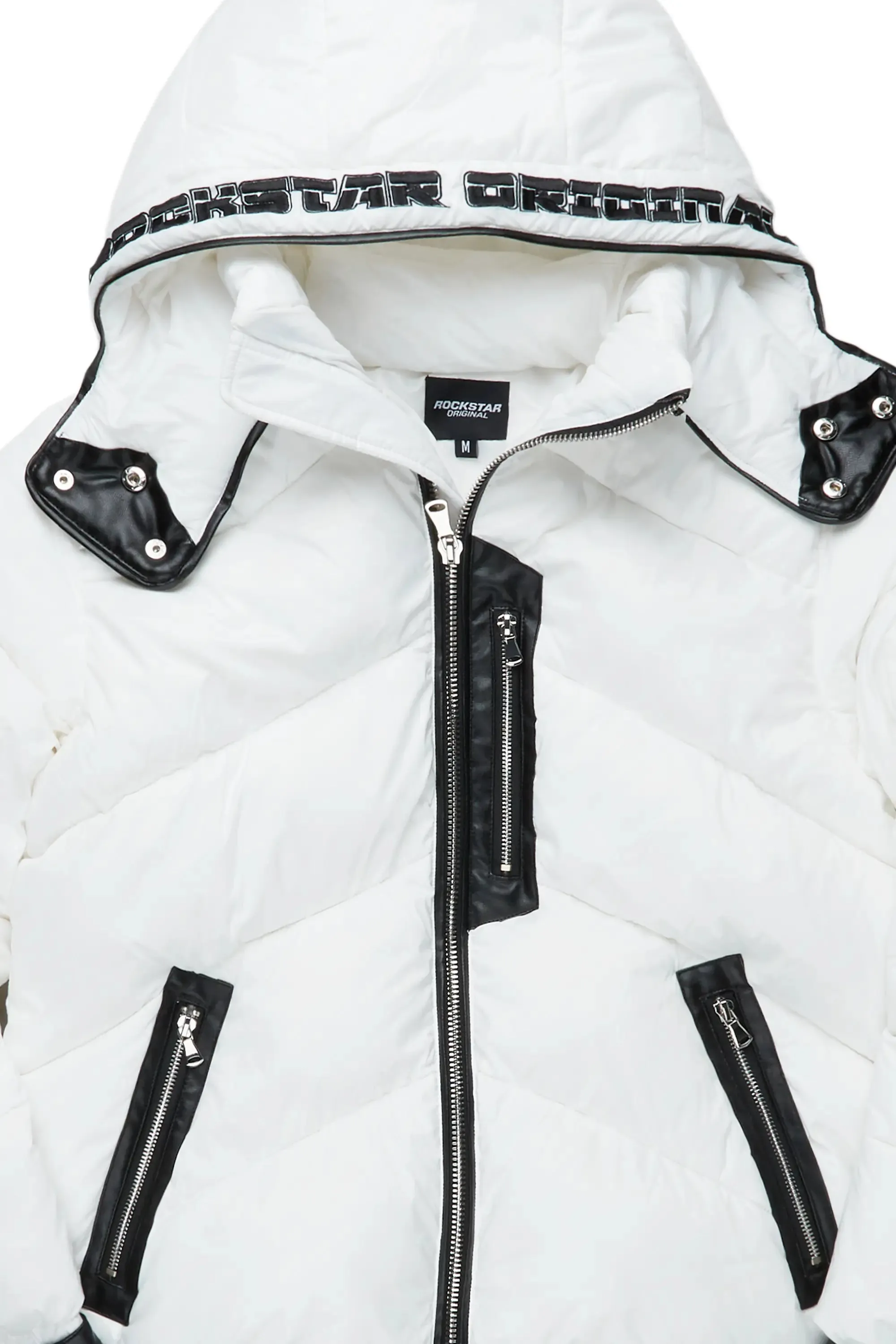 Ransom White Puffer Jacket sold by Rockstar Original product image thumbnail 3