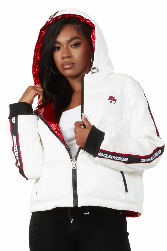 Jackey White Puffer Jacket sold by Rockstar Original