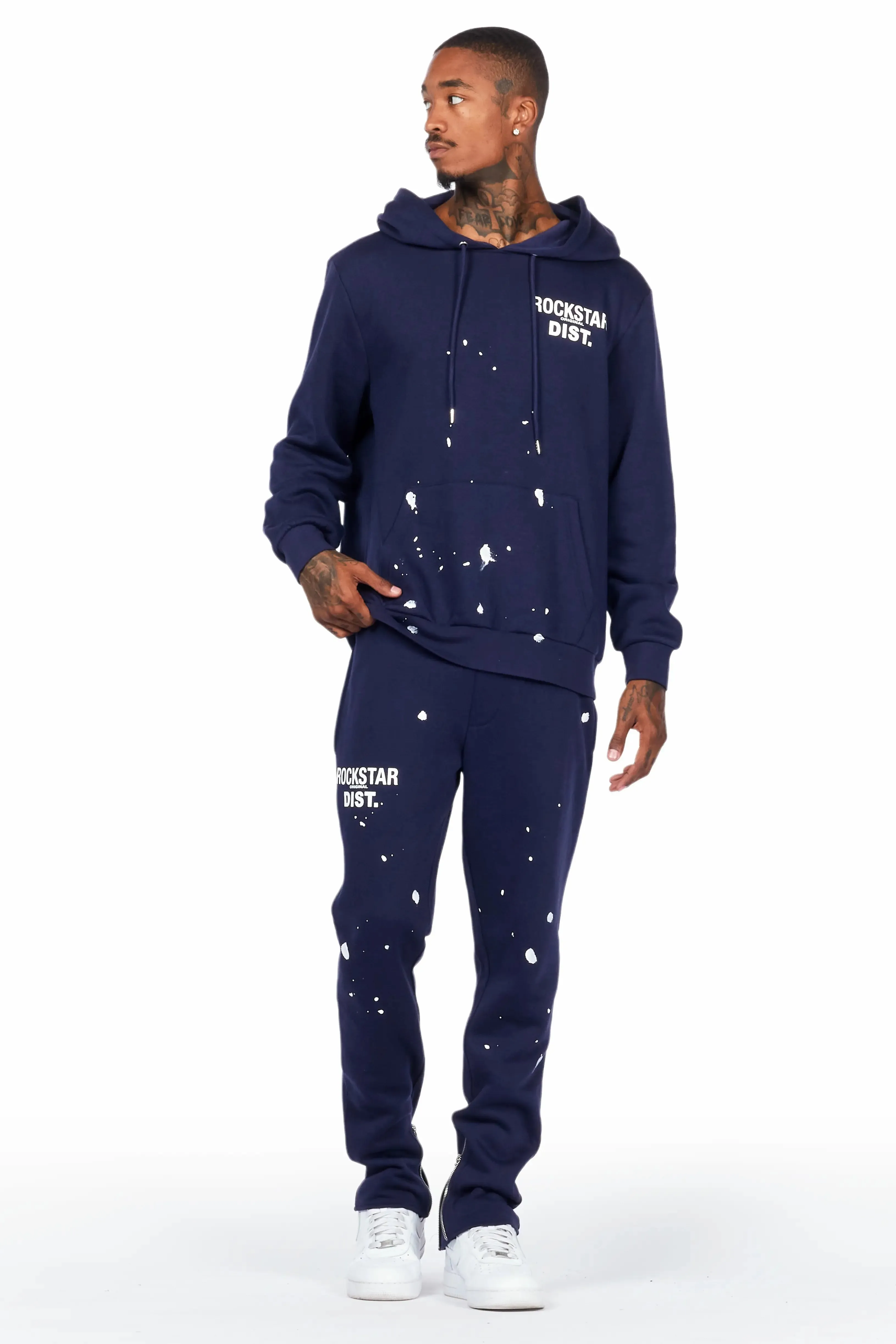 Raffer Navy Slim Fit Track Set sold by Rockstar Original product image thumbnail 2