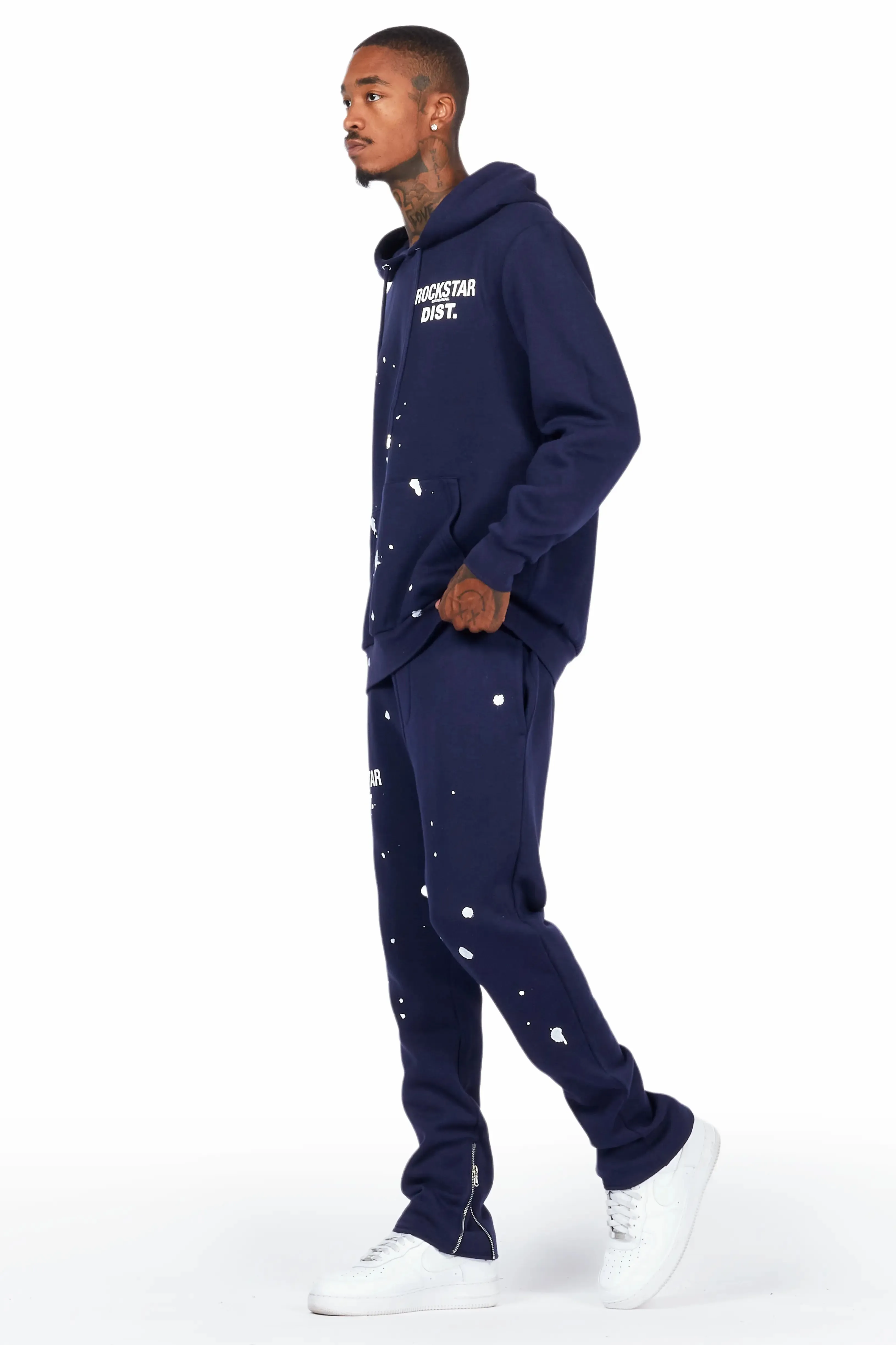 Raffer Navy Slim Fit Track Set sold by Rockstar Original product image thumbnail 5