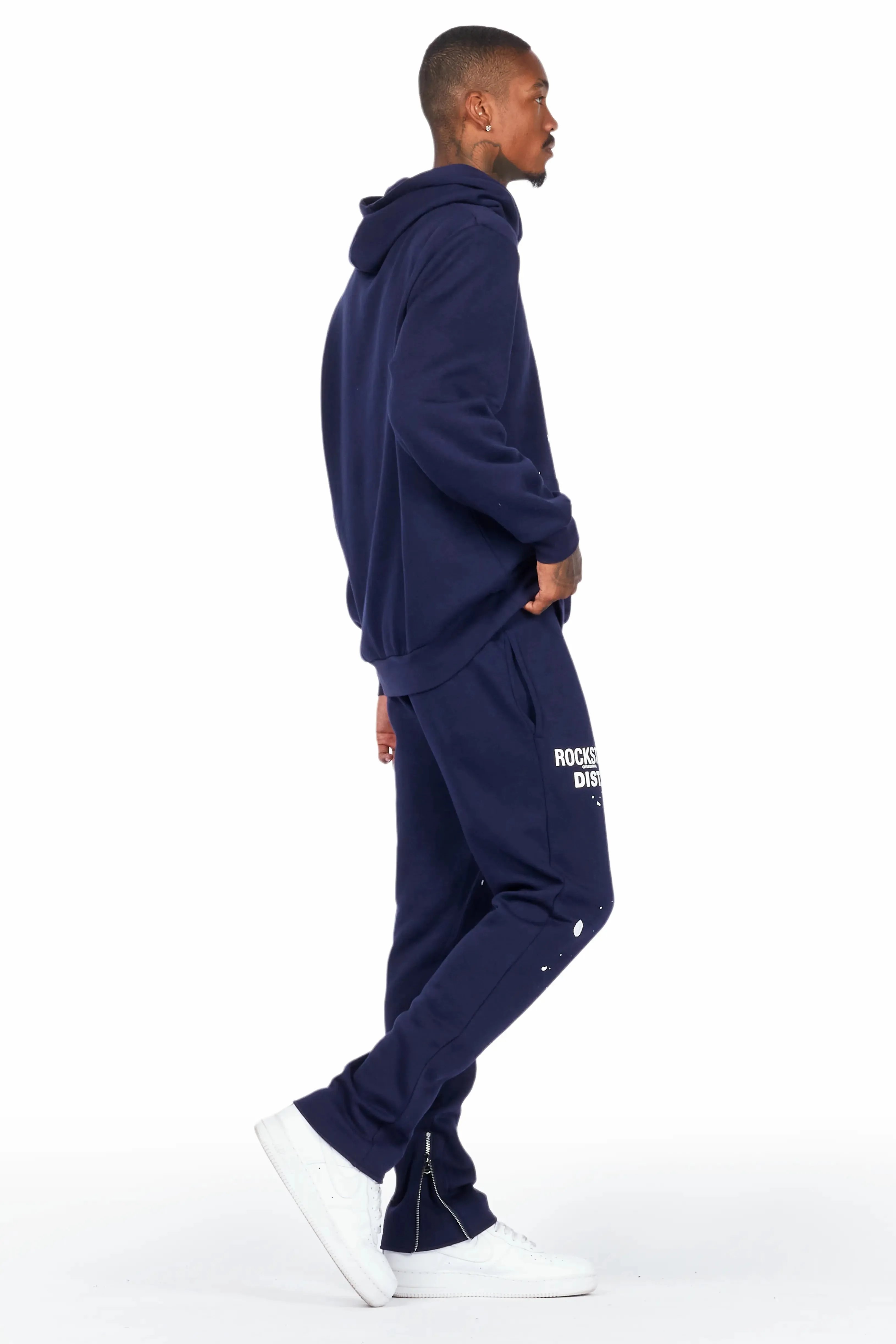 Raffer Navy Slim Fit Track Set sold by Rockstar Original product image thumbnail 3