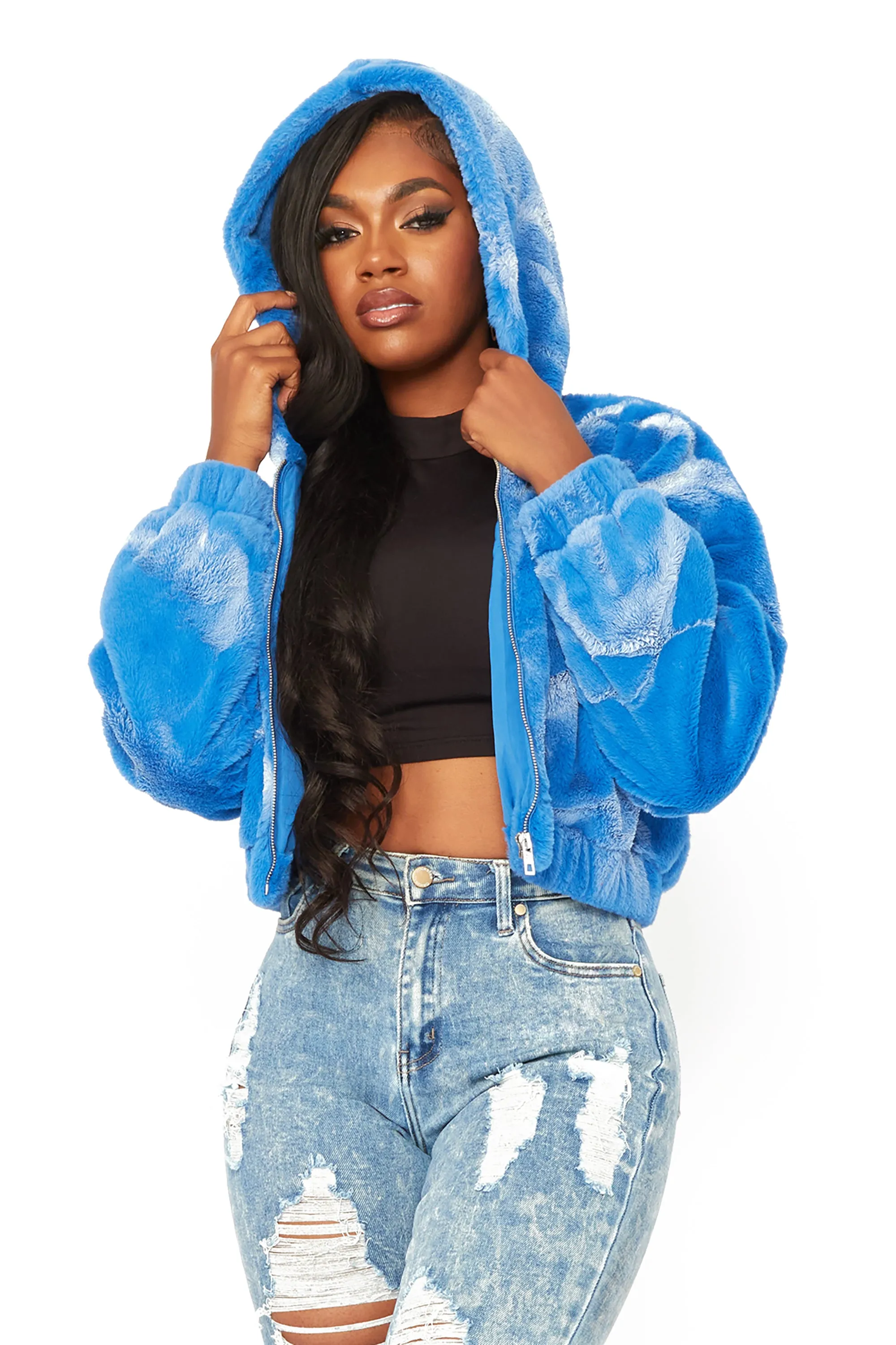 Charise Blue Fur Jacket sold by Rockstar Original product image thumbnail 5