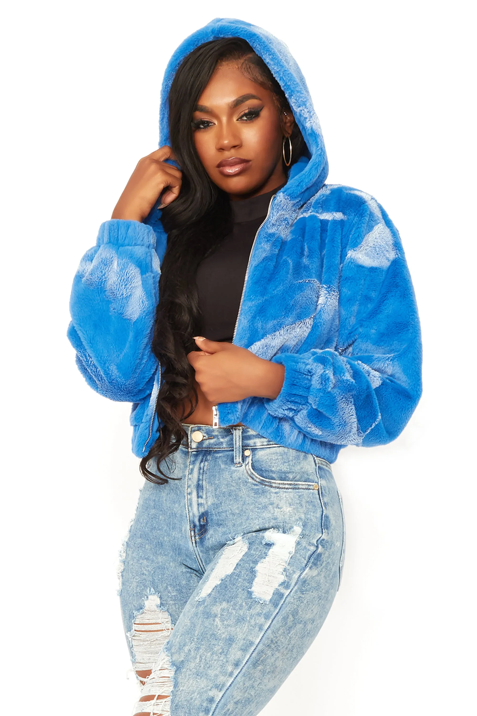 Charise Blue Fur Jacket sold by Rockstar Original product image thumbnail 2