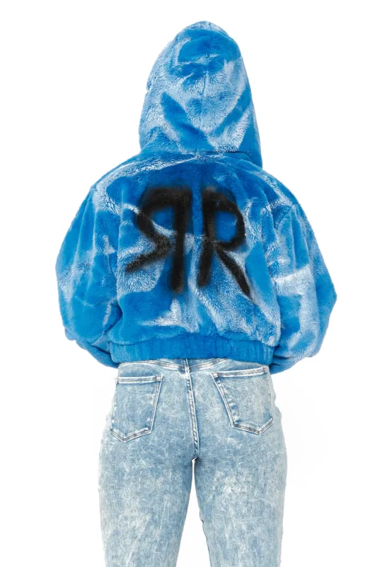 Charise Blue Fur Jacket sold by Rockstar Original