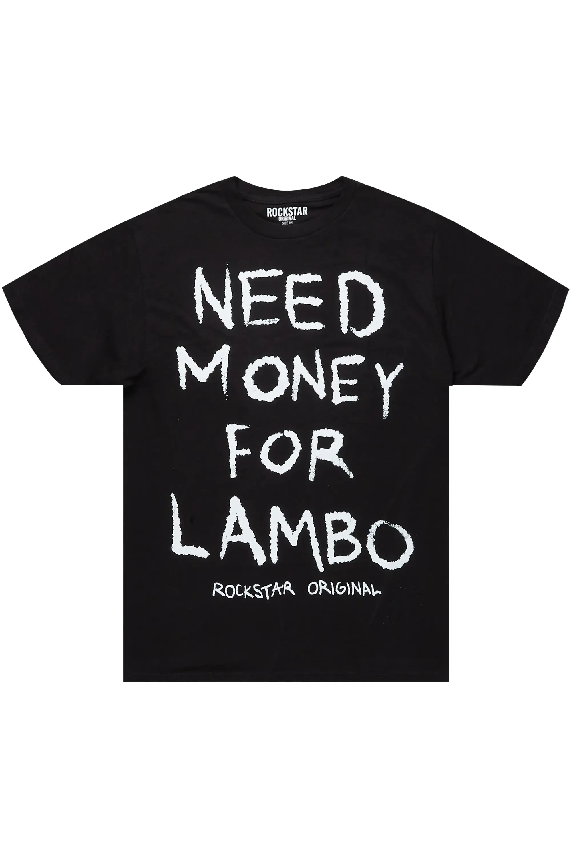 Needmoney Black Graphic T-Shirt sold by Rockstar Original