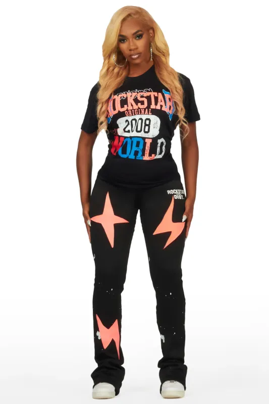 Aliyah Black T-Shirt Trackset sold by Rockstar Original