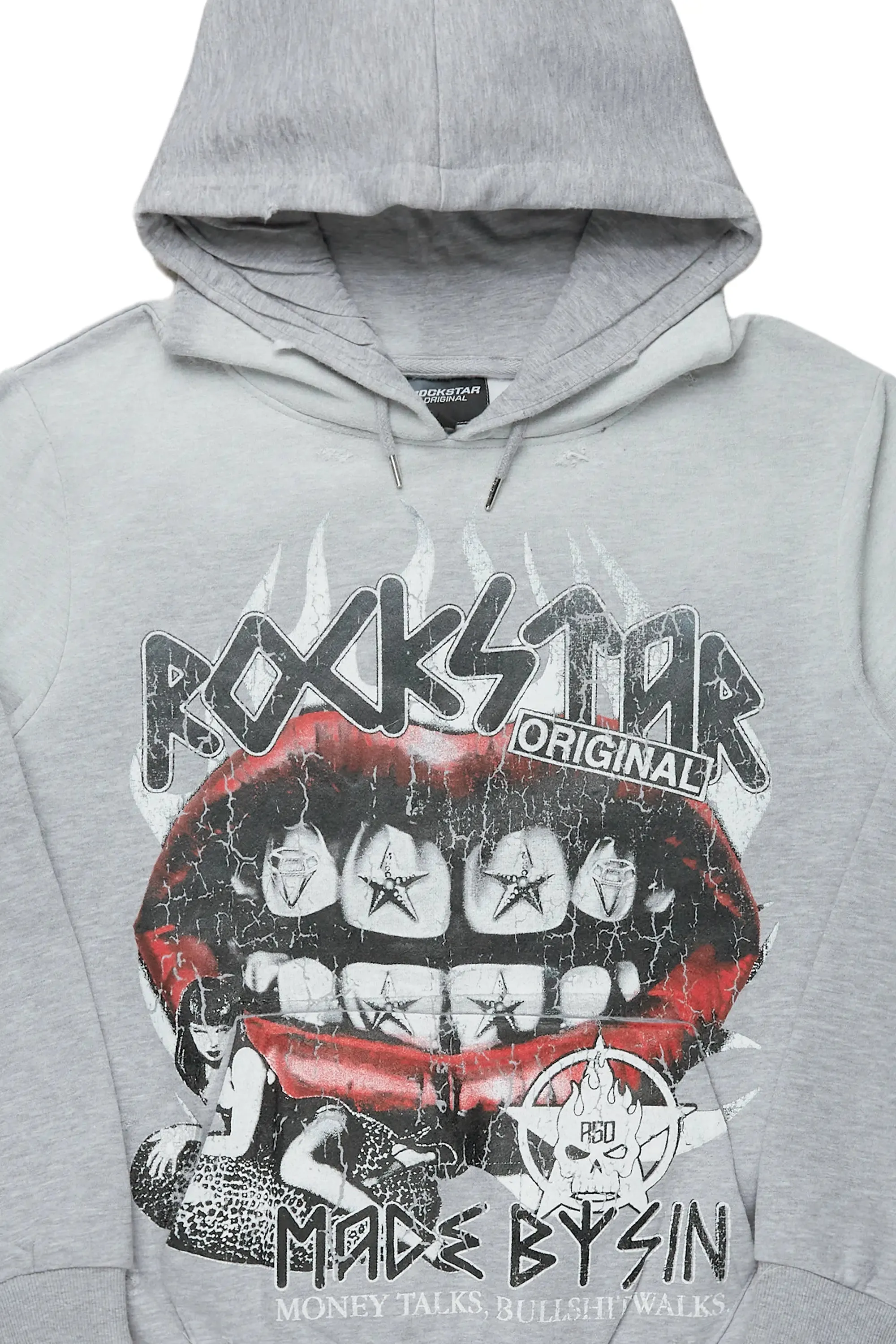 Gard Heather Grey Graphic Hoodie sold by Rockstar Original product image thumbnail 5