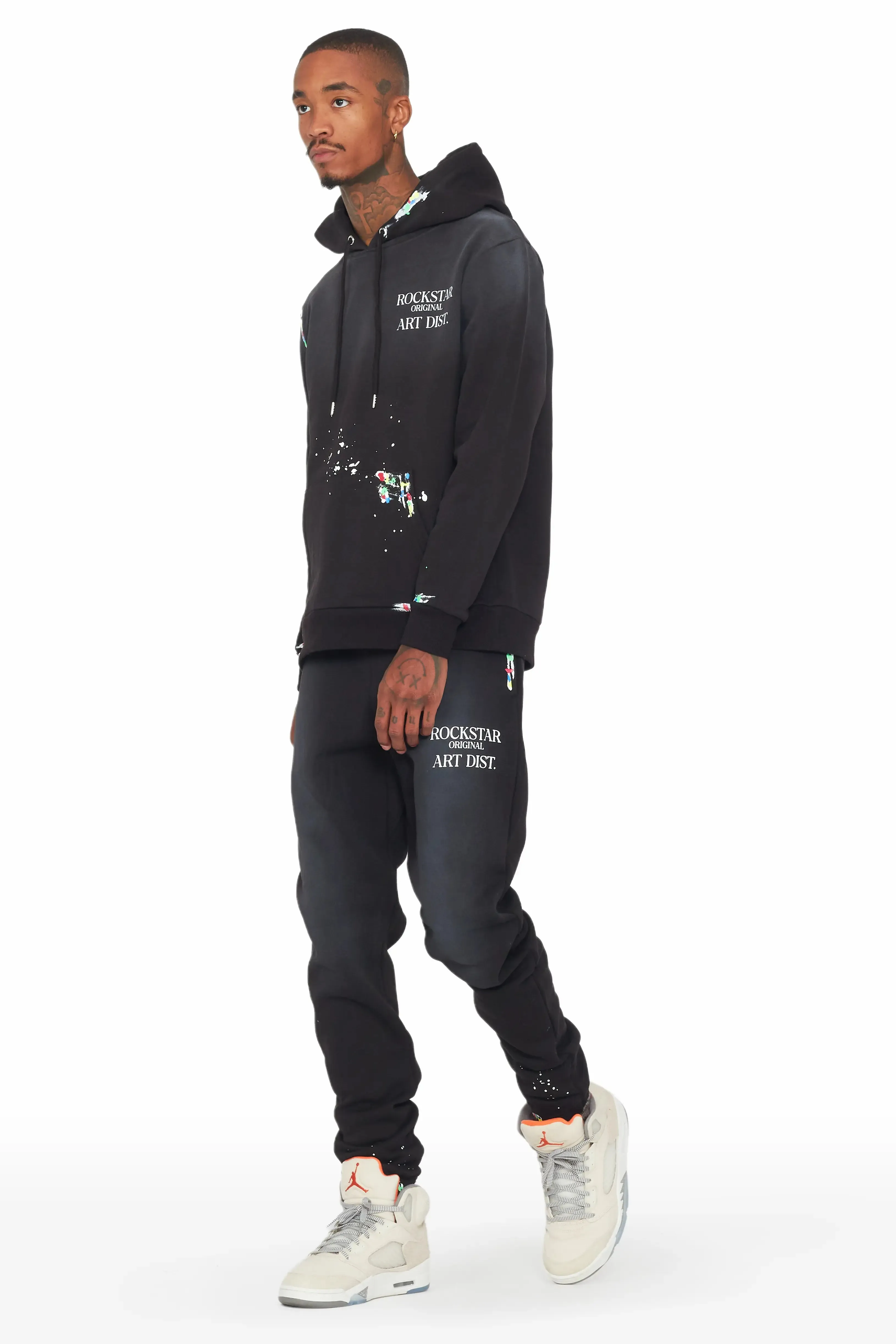 Rockstar Art Dist. Black Hoodie Slim Fit Track Set sold by Rockstar Original product image thumbnail 2