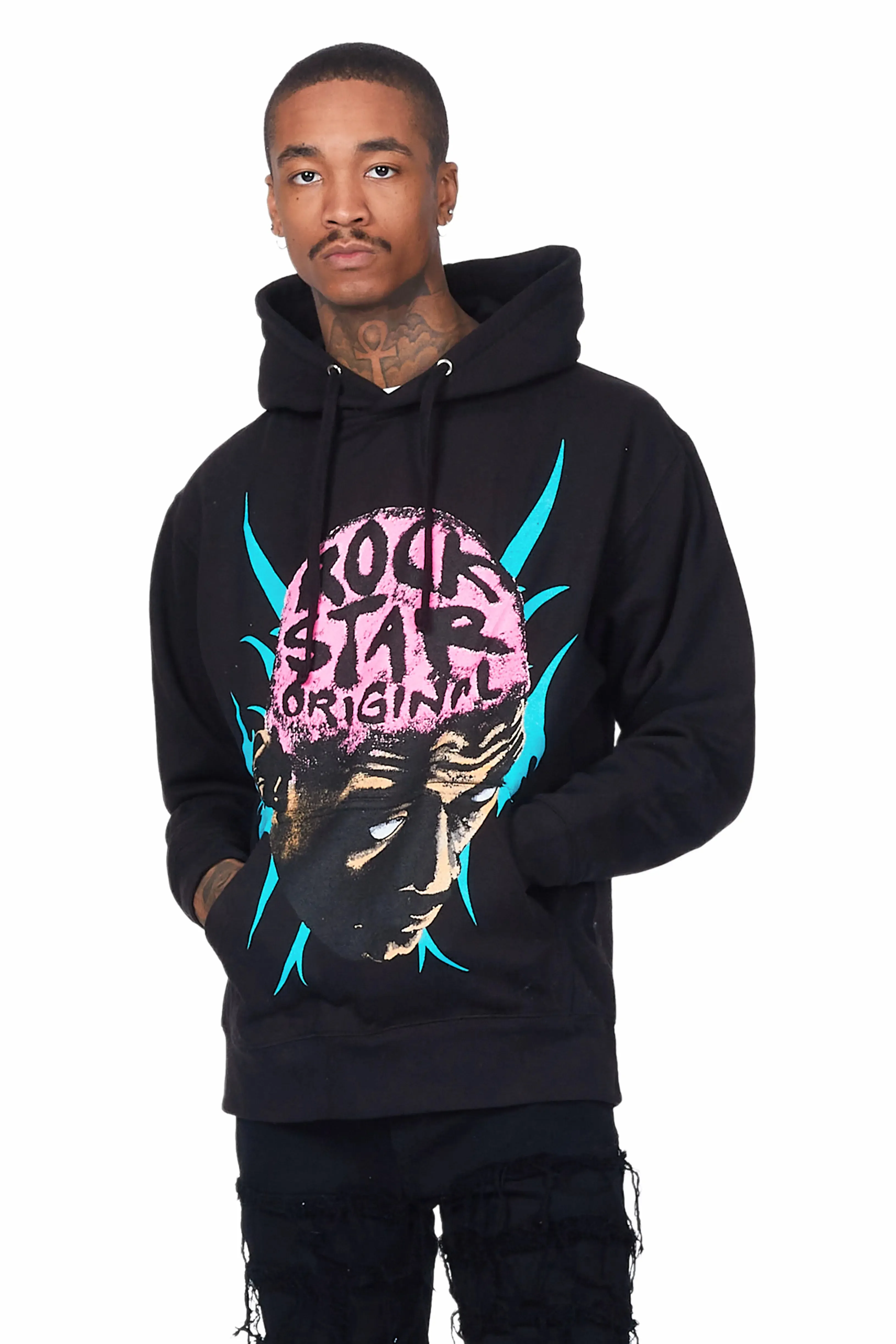 Weave Black Graphic Hoodie sold by Rockstar Original product image thumbnail 5