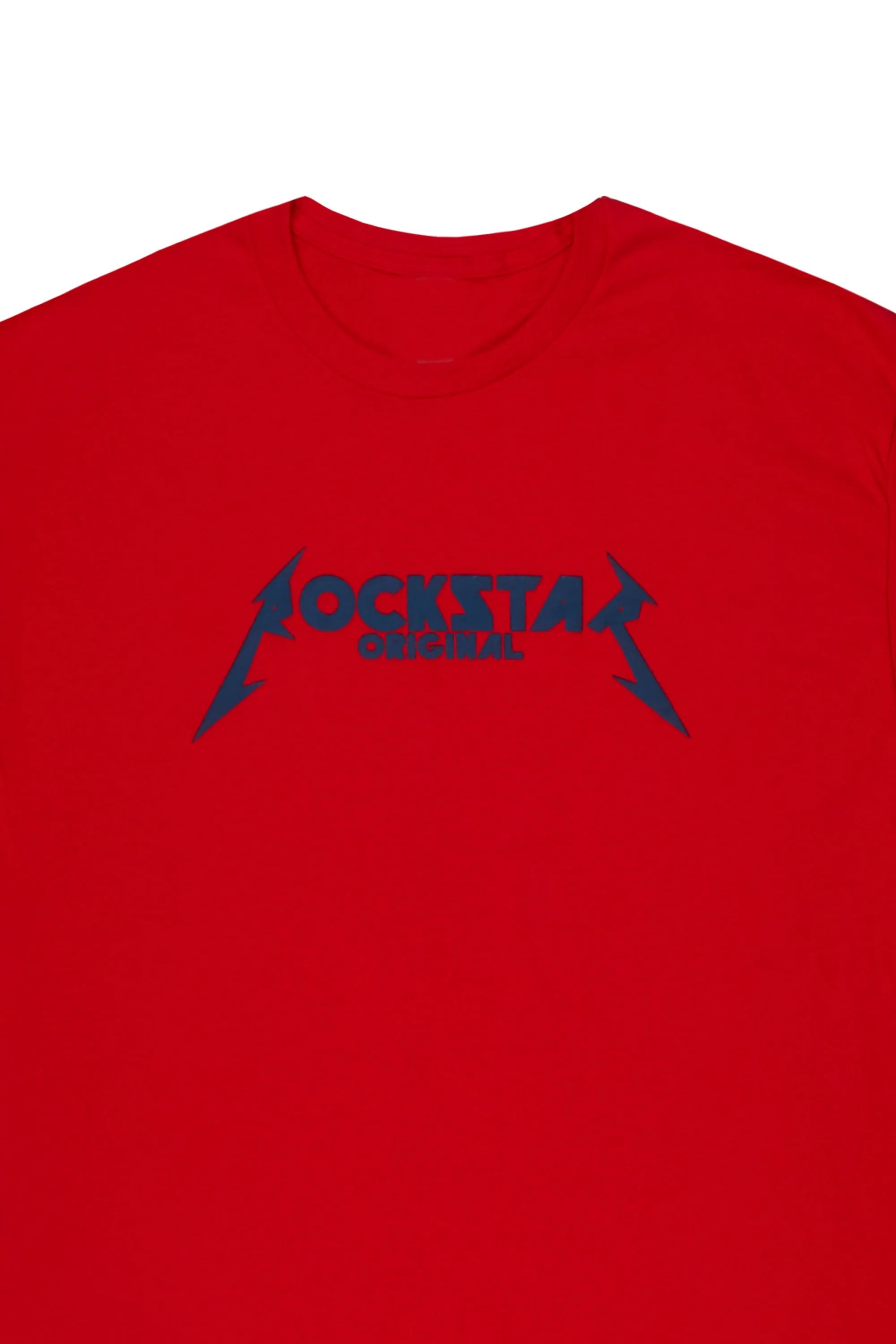 Diogo Printed T-Shirt- Red/Navy sold by Rockstar Original product image thumbnail 2