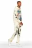 Lucy Tan/Black Hoodie/Stacked Flare Pant Track Set sold by Rockstar Original