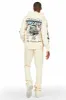 Lucy Tan/Black Hoodie/Stacked Flare Pant Track Set sold by Rockstar Original