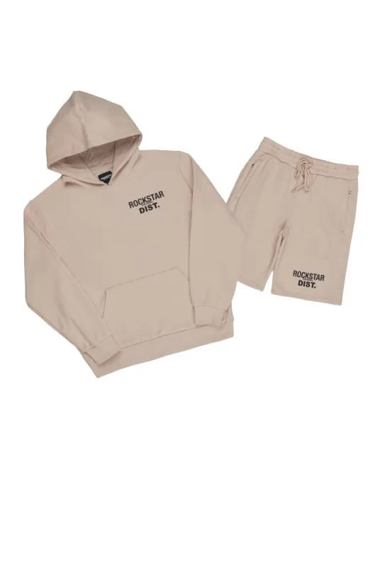 Nelly Taupe Hoodie Short Set sold by Rockstar Original