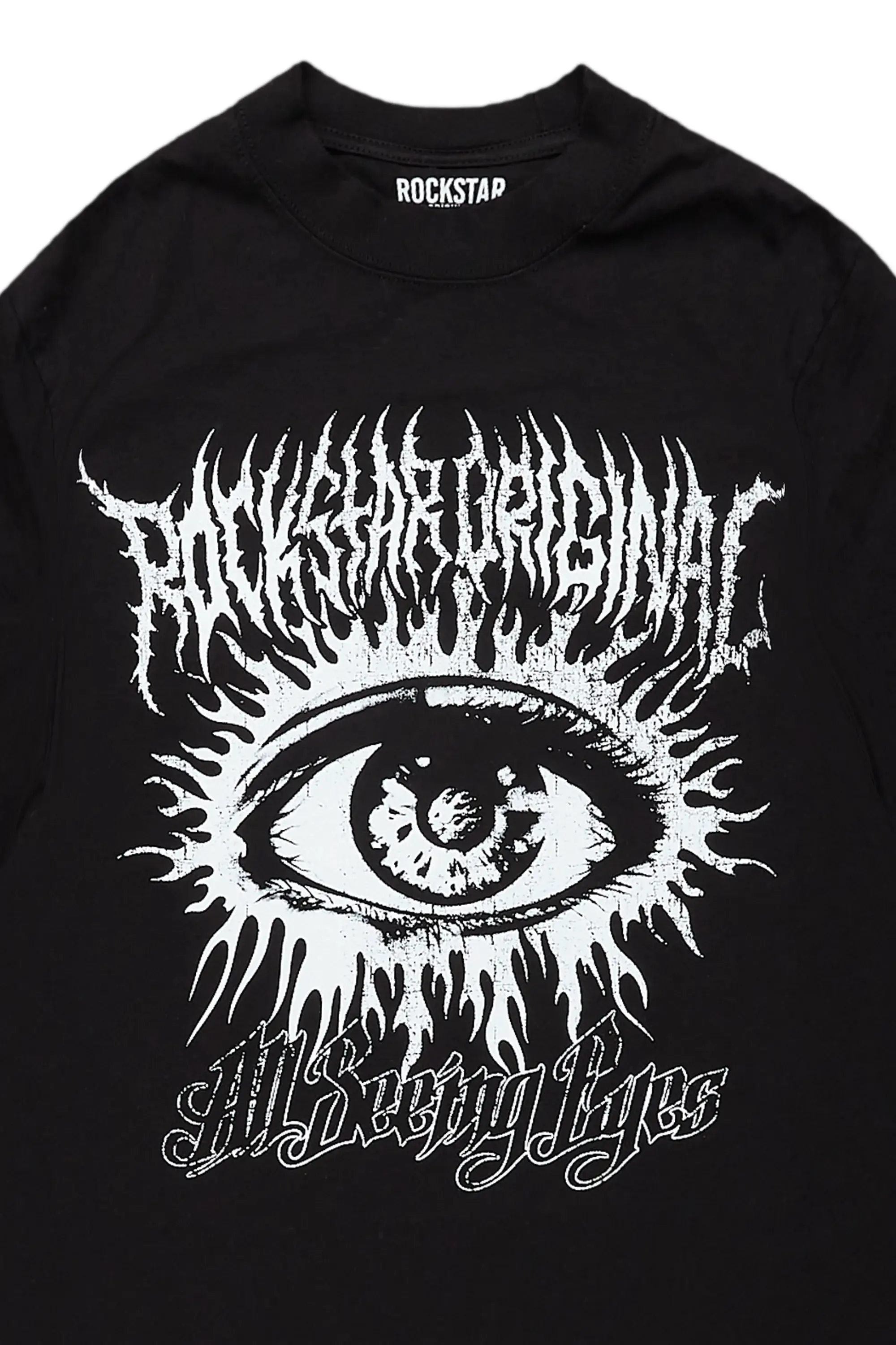 All Seeing Eyes Black Oversized T-Shirt sold by Rockstar Original product image thumbnail 4