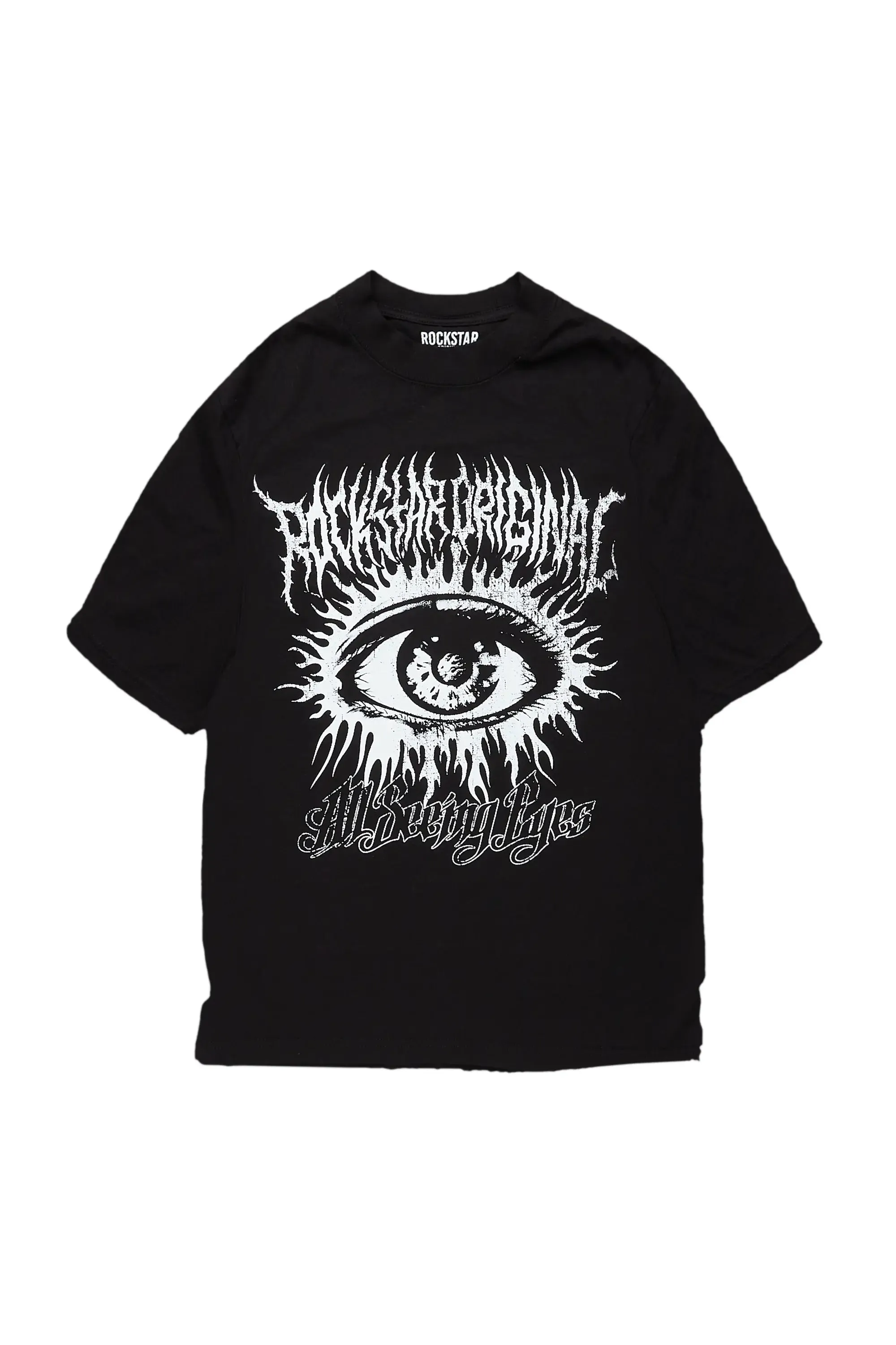 All Seeing Eyes Black Oversized T-Shirt sold by Rockstar Original product image thumbnail 3