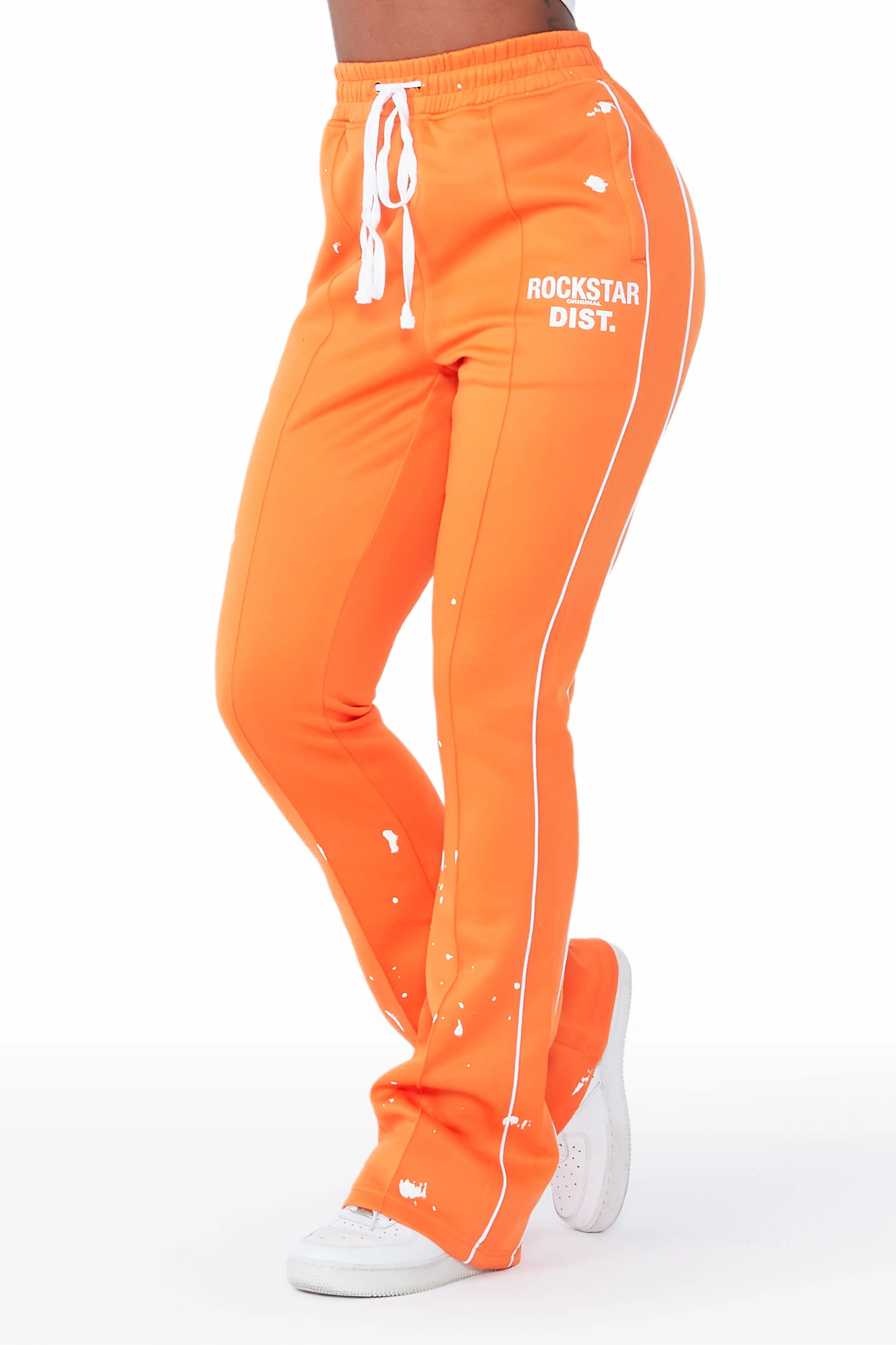 Selah Orange Stacked Track Pant sold by Rockstar Original product image thumbnail 4