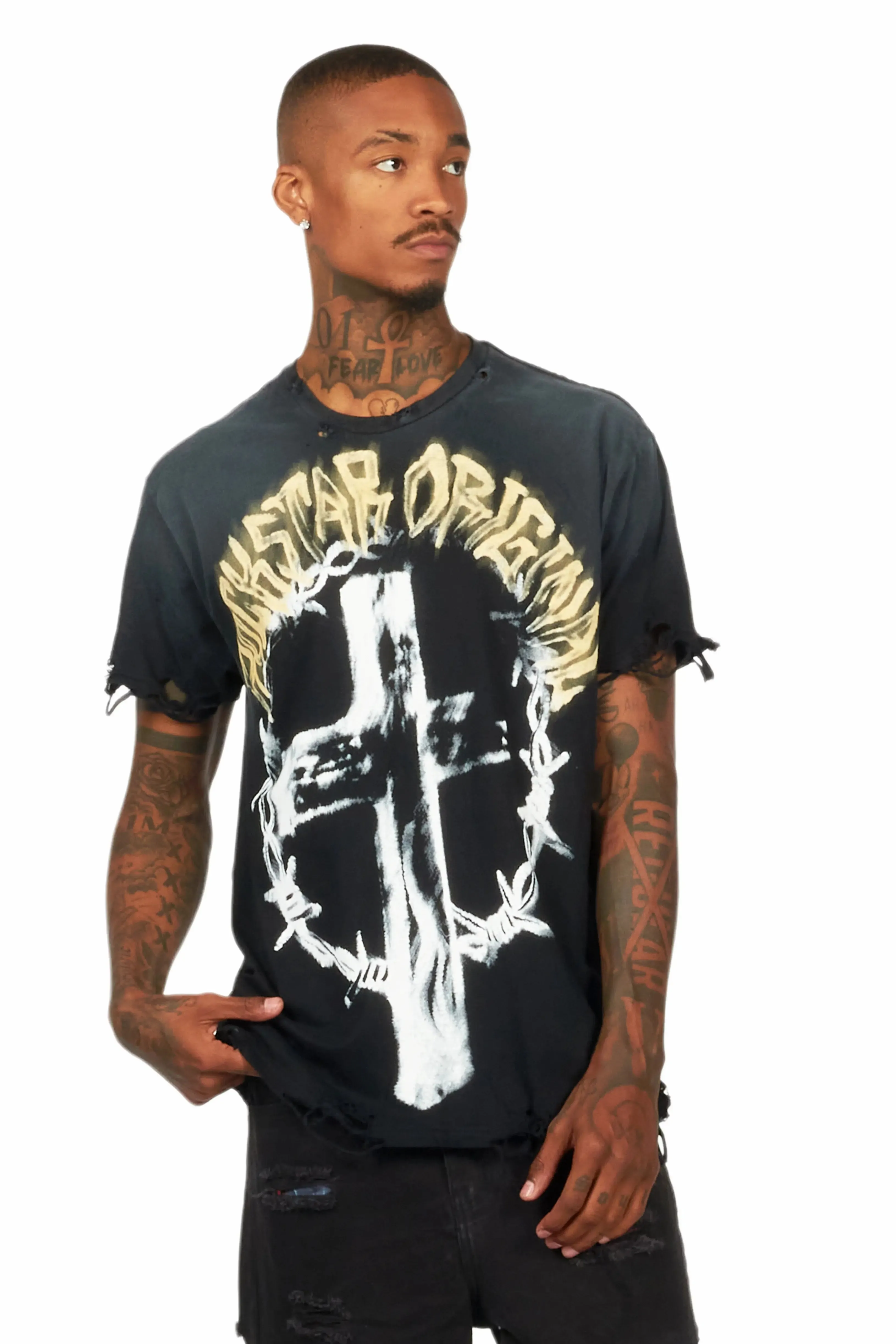 Baki Black Oversized Graphic T-Shirt sold by Rockstar Original product image thumbnail 2