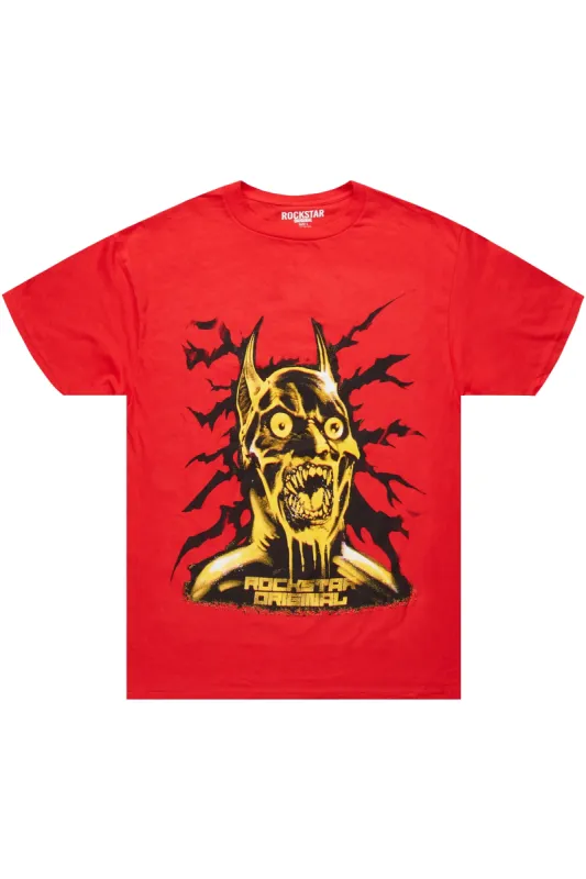 Scared Red Graphic T-Shirt sold by Rockstar Original