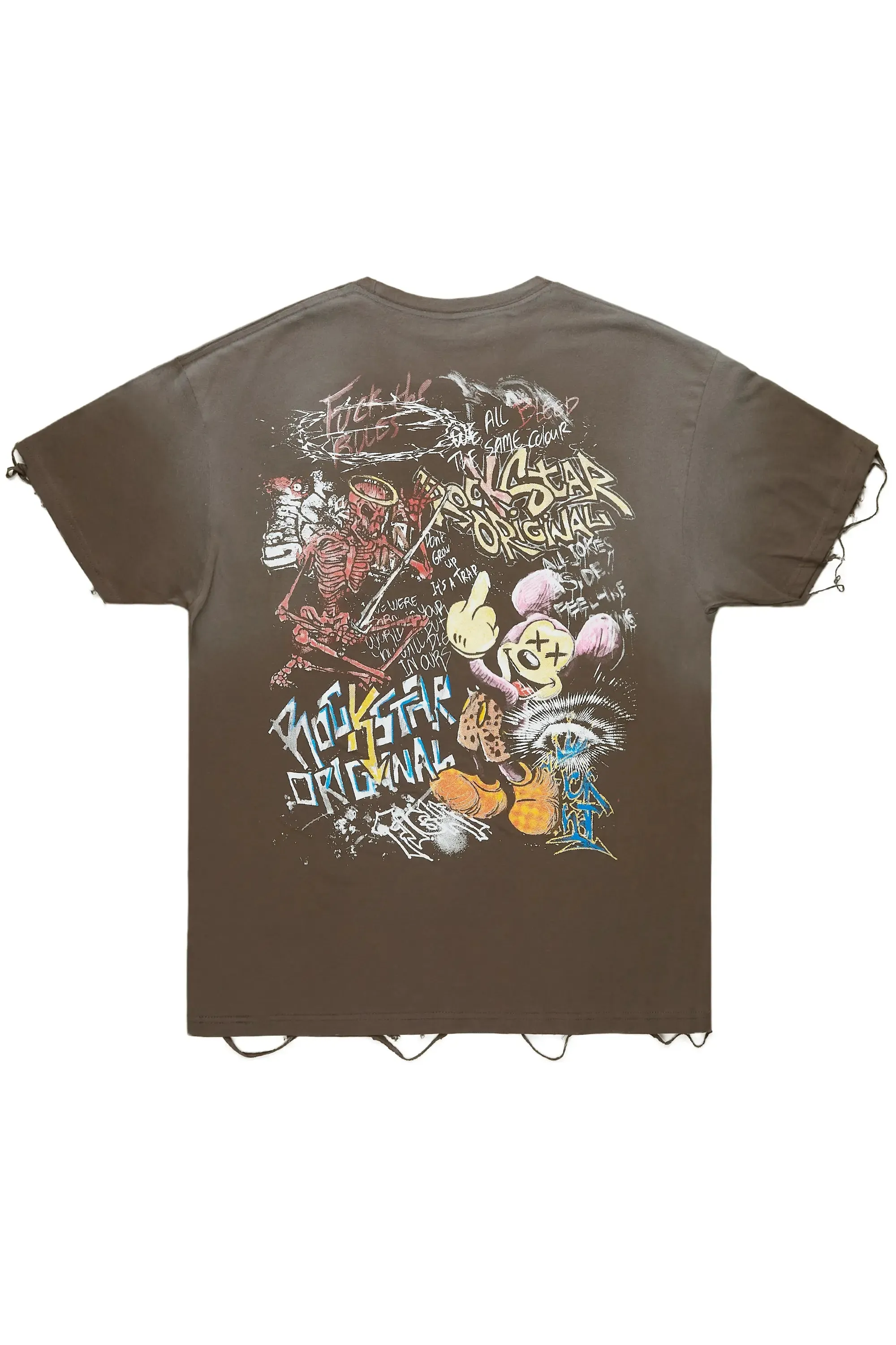 Yooz Charcoal Graphic Oversized T-Shirt sold by Rockstar Original product image thumbnail 5