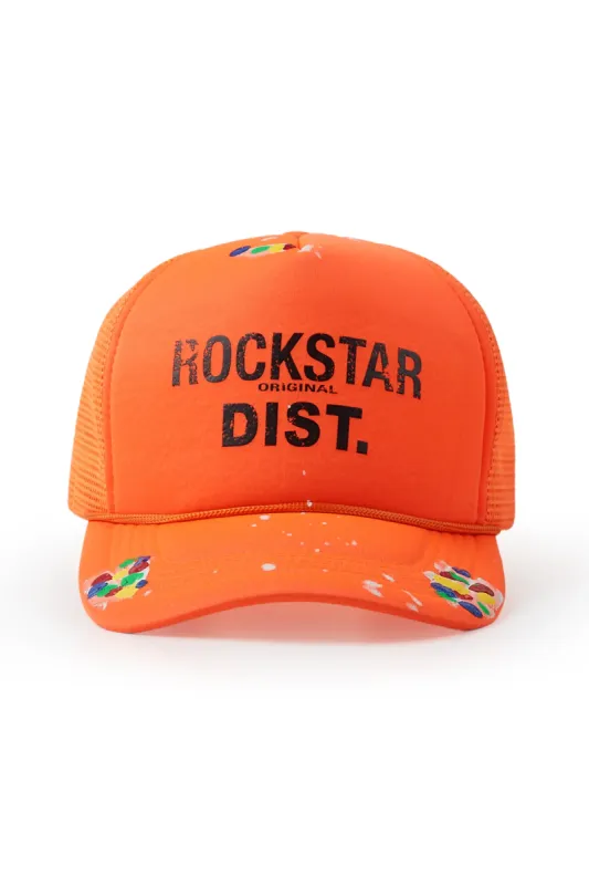 Rais Orange Graphic Trucker Hat sold by Rockstar Original