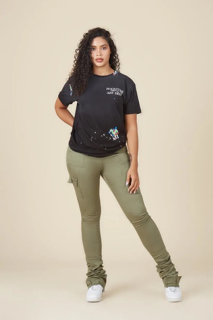 Can't Be Tamed Black Oversized Tee sold by Rockstar Original product image thumbnail 2