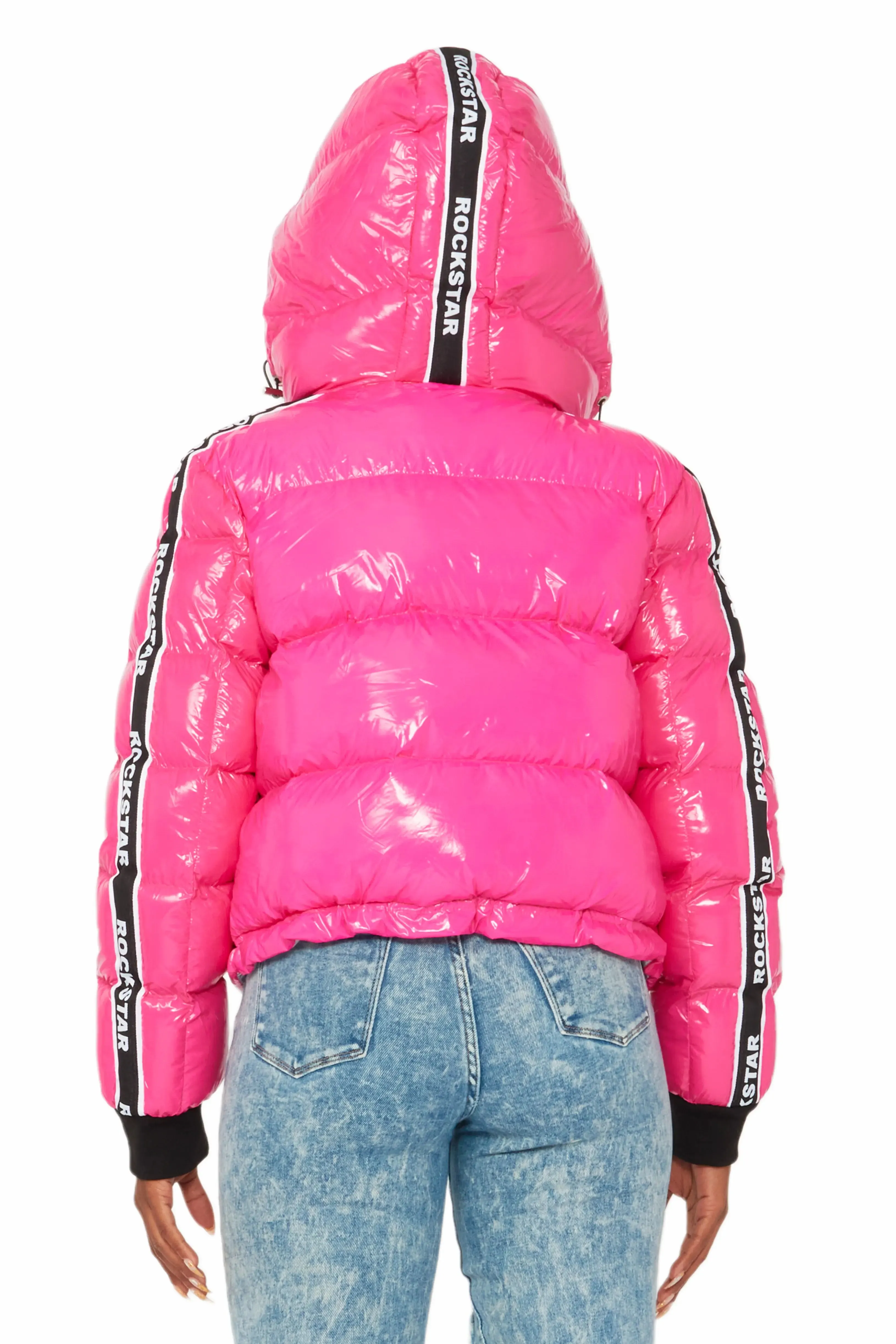 Jackey Hot Pink Puffer Jacket sold by Rockstar Original product image thumbnail 5