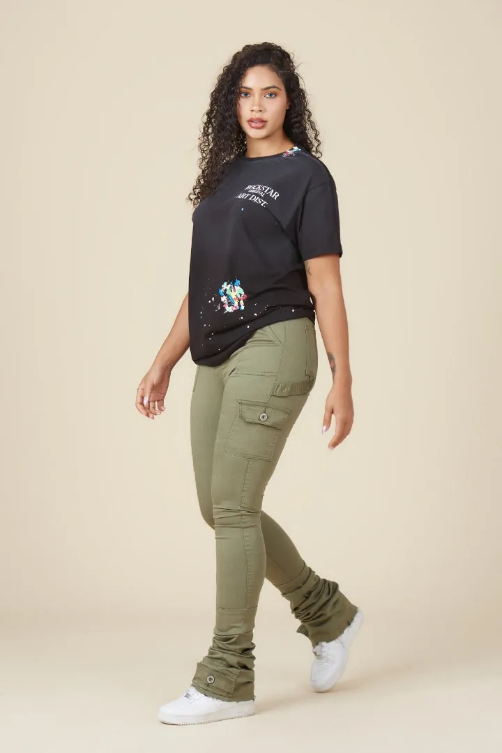 Can't Be Tamed Black Oversized Tee sold by Rockstar Original product image thumbnail 4