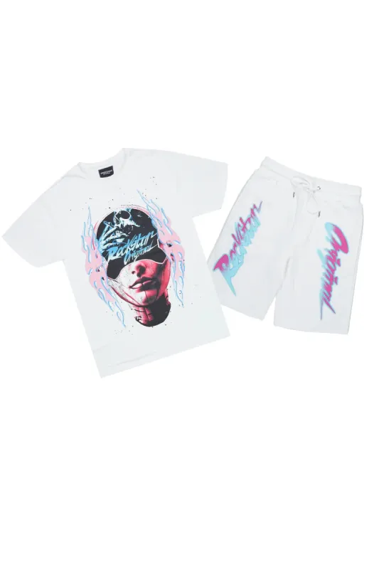 Oberon White T-Shirt/Short Set sold by Rockstar Original