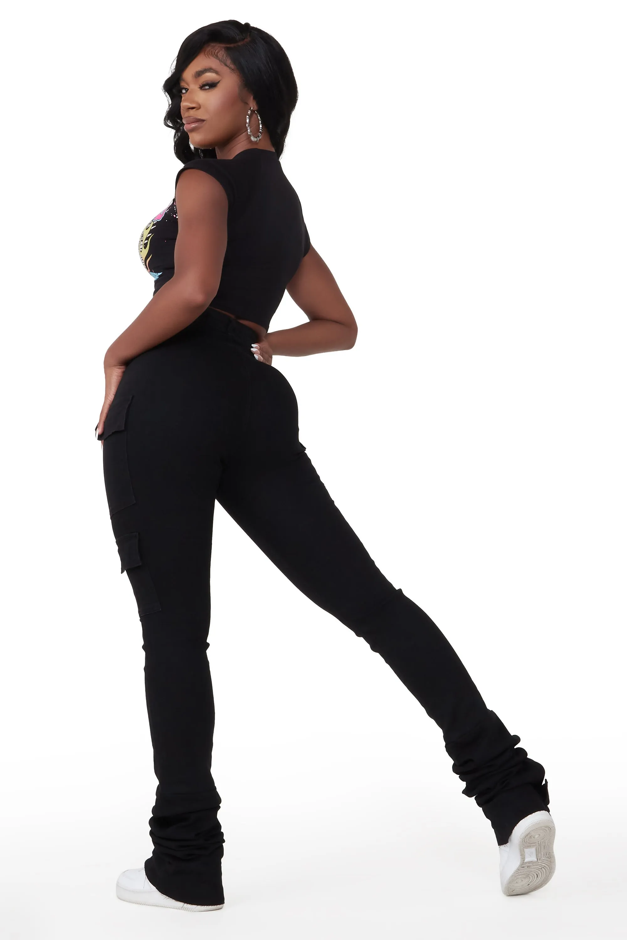 Vixen Black Cargo Super Stacked Jean sold by Rockstar Original product image thumbnail 2