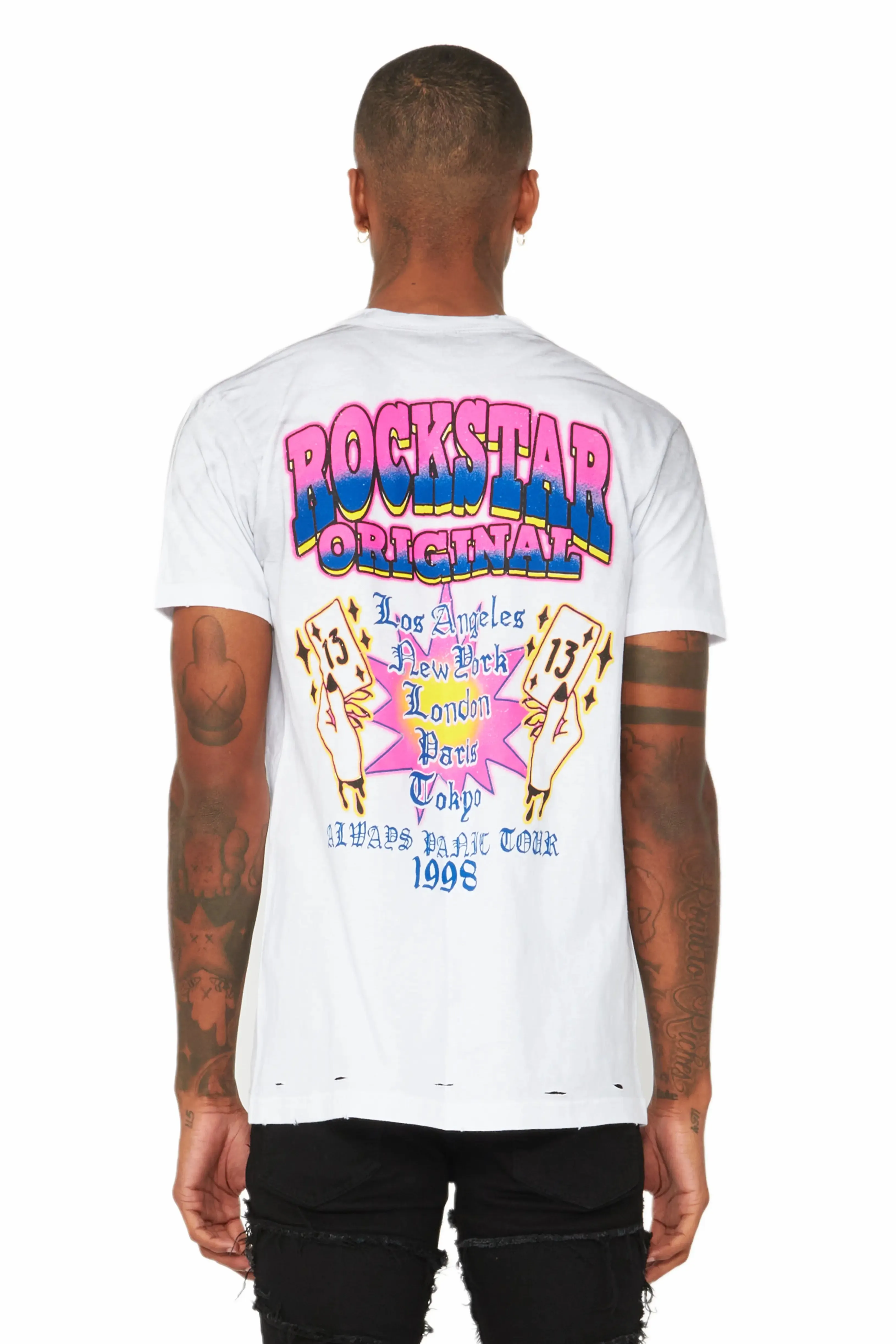 Switchin White Graphic T-Shirt sold by Rockstar Original product image thumbnail 3