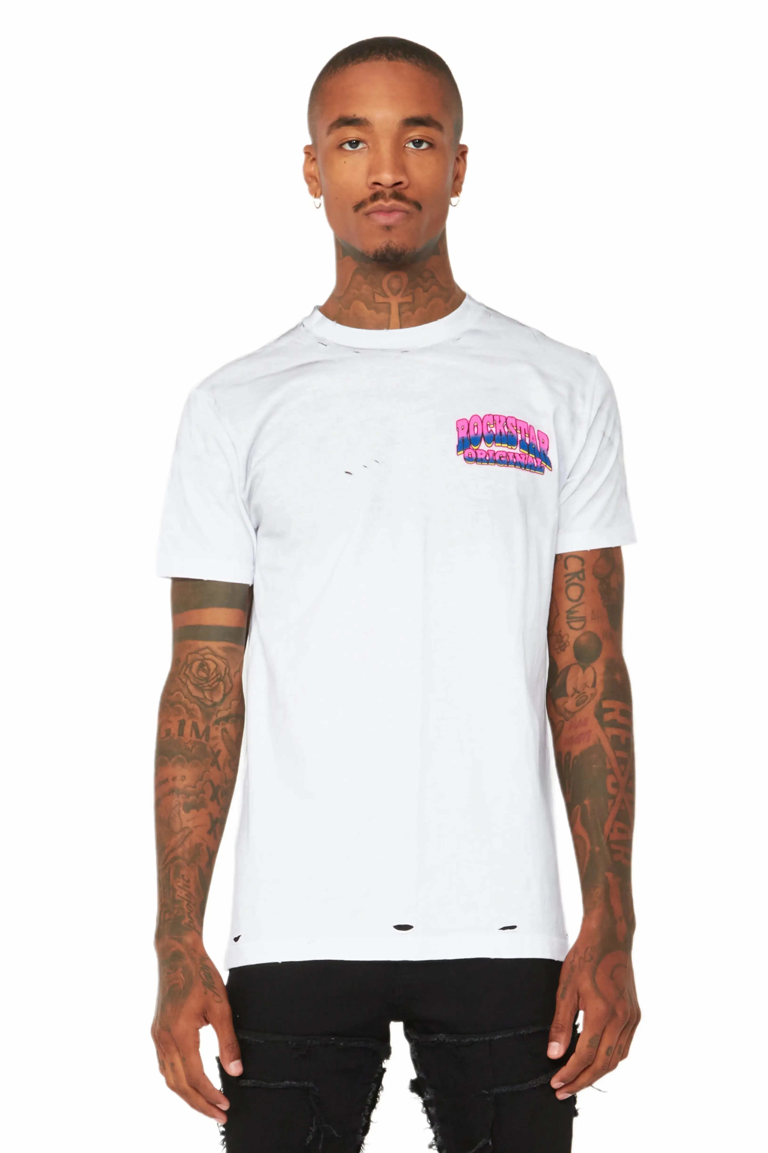 Switchin White Graphic T-Shirt sold by Rockstar Original product image thumbnail 2