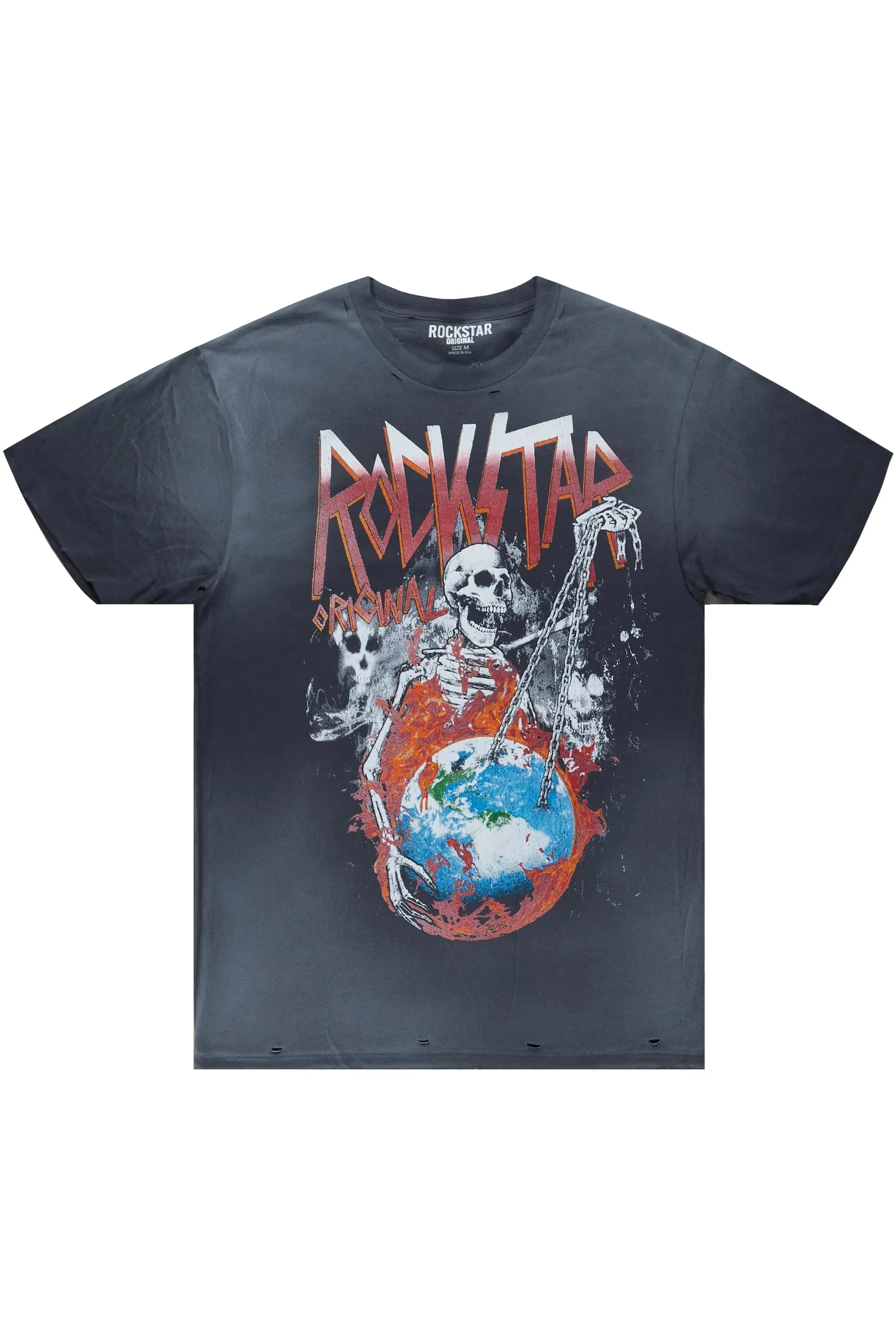 Barrett Charcoal Printed T-Shirt sold by Rockstar Original product image thumbnail 2