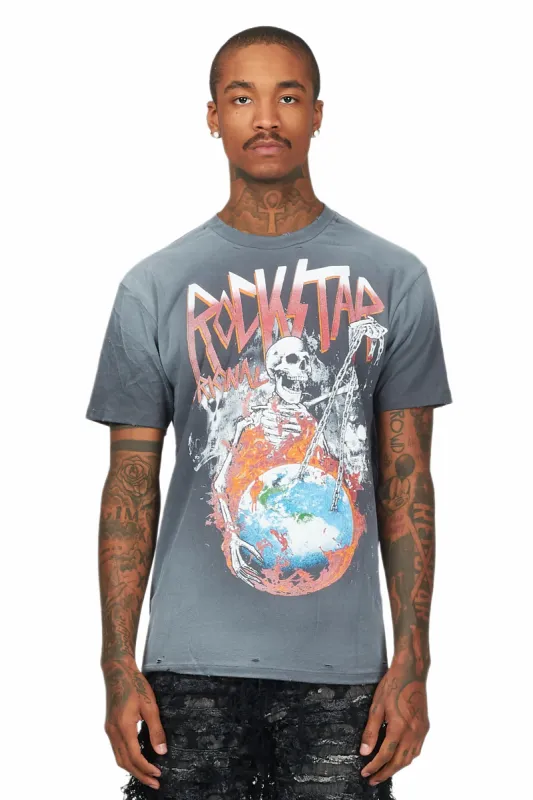 Barrett Charcoal Printed T-Shirt sold by Rockstar Original