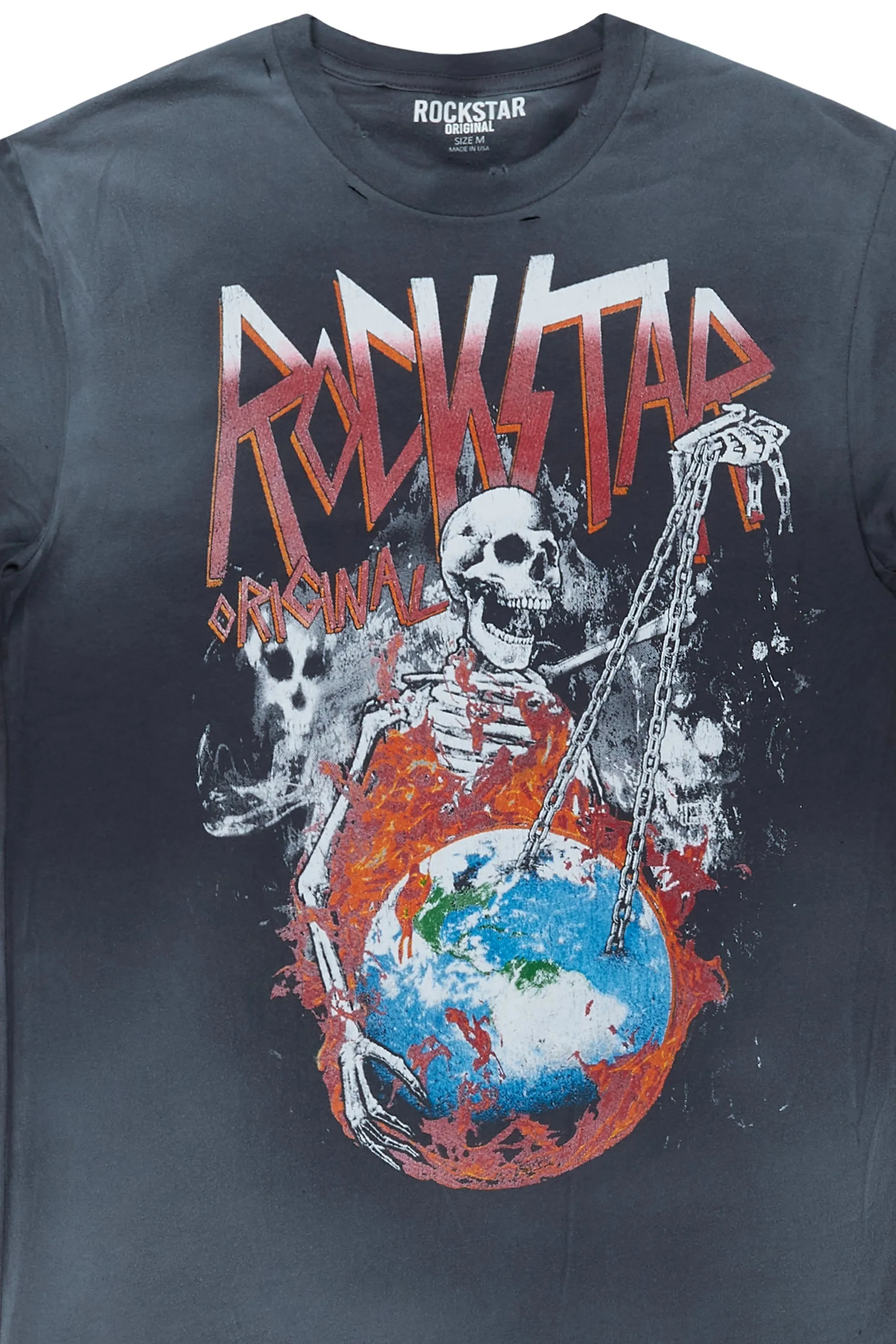 Barrett Charcoal Printed T-Shirt sold by Rockstar Original product image thumbnail 4