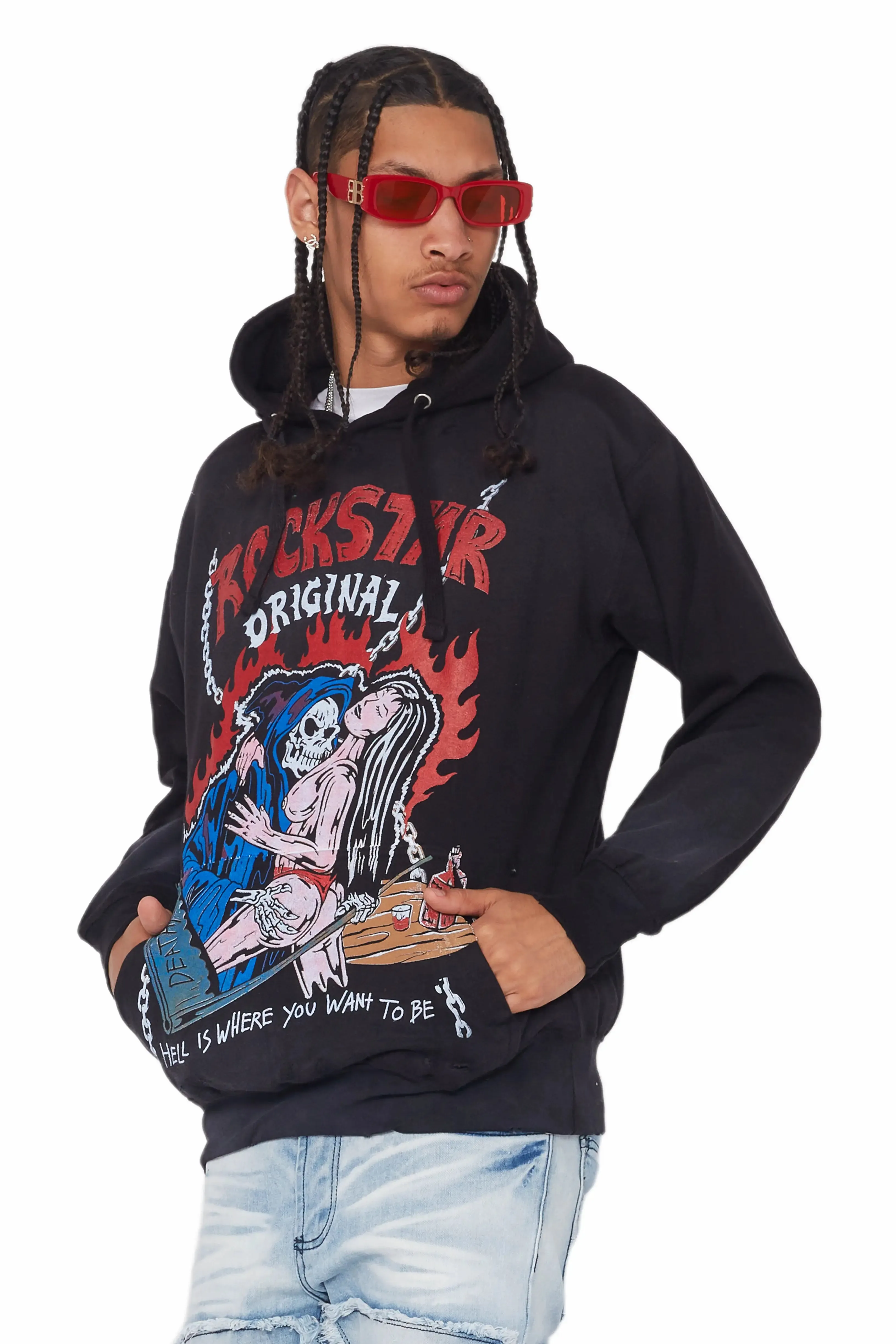 Vale Black Graphic Hoodie sold by Rockstar Original product image thumbnail 2