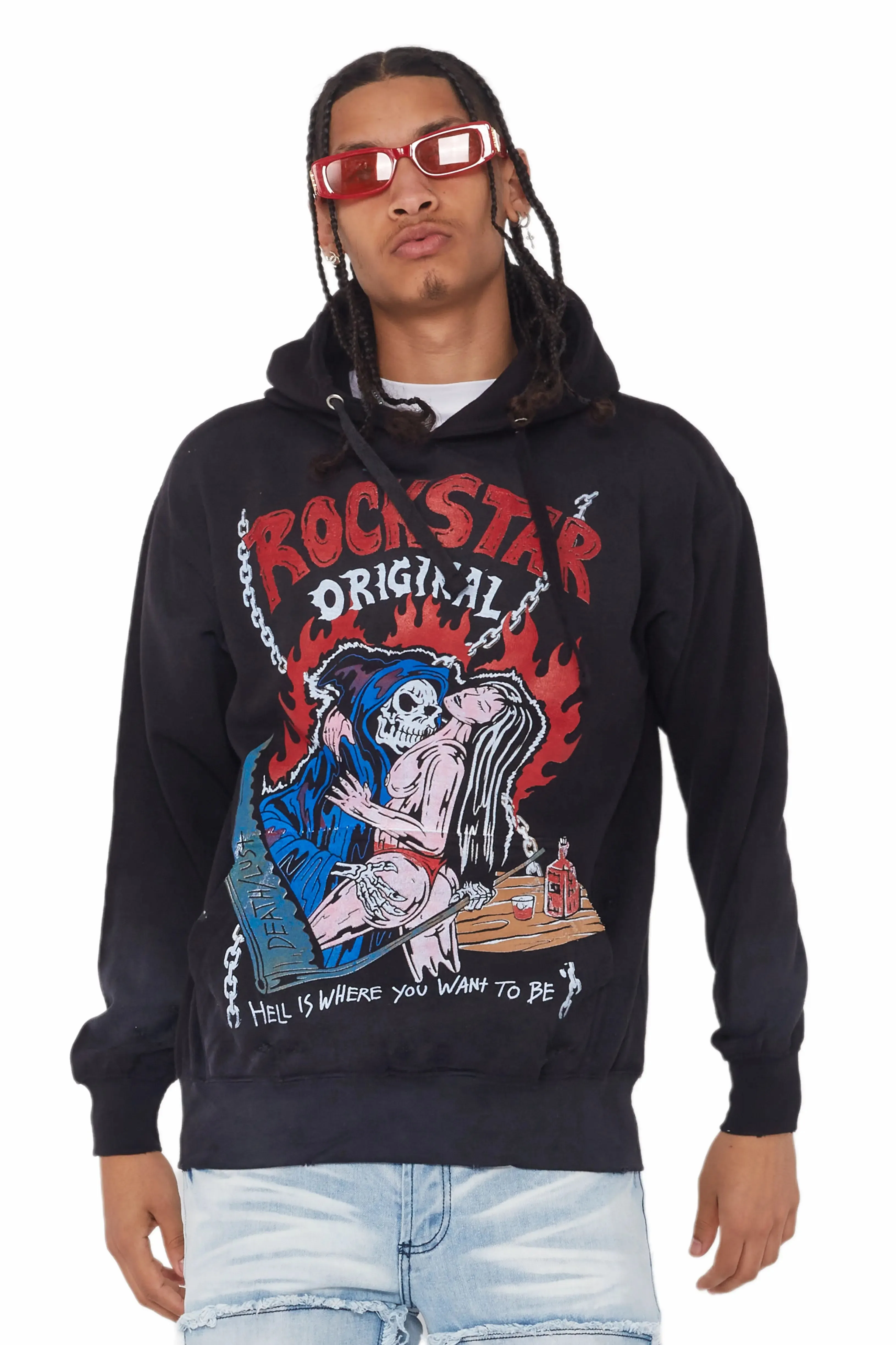 Vale Black Graphic Hoodie sold by Rockstar Original