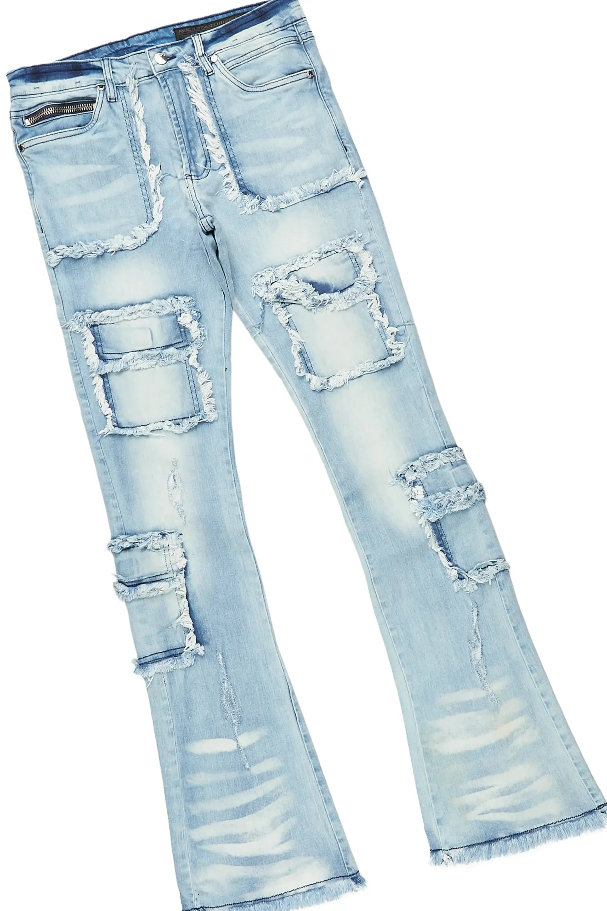 Lake White/Blue T-Shirt/Stacked Flare Jean Bundle sold by Rockstar Original product image thumbnail 4