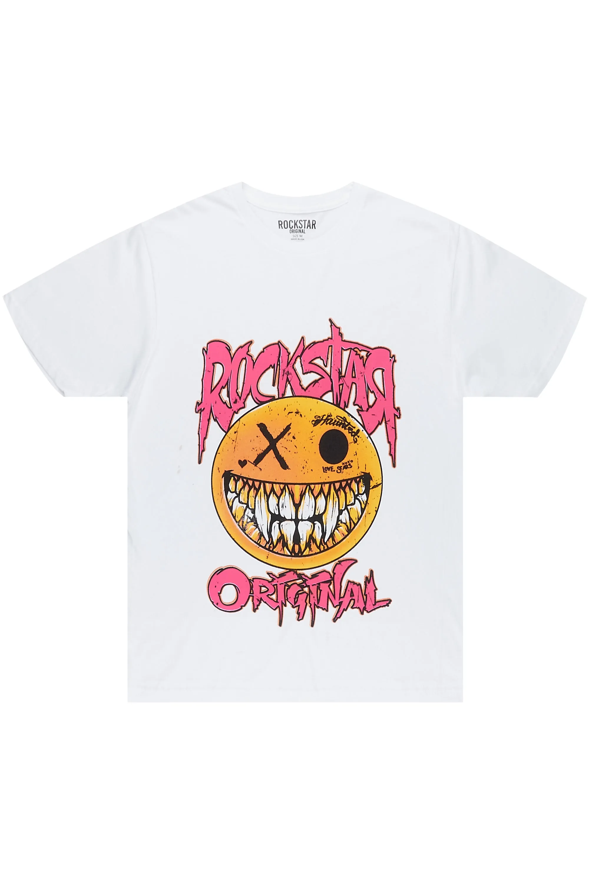 Fraust White Graphic T-Shirt sold by Rockstar Original