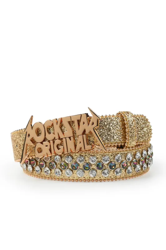 Blaze Rockstar Gold Logo Belt sold by Rockstar Original