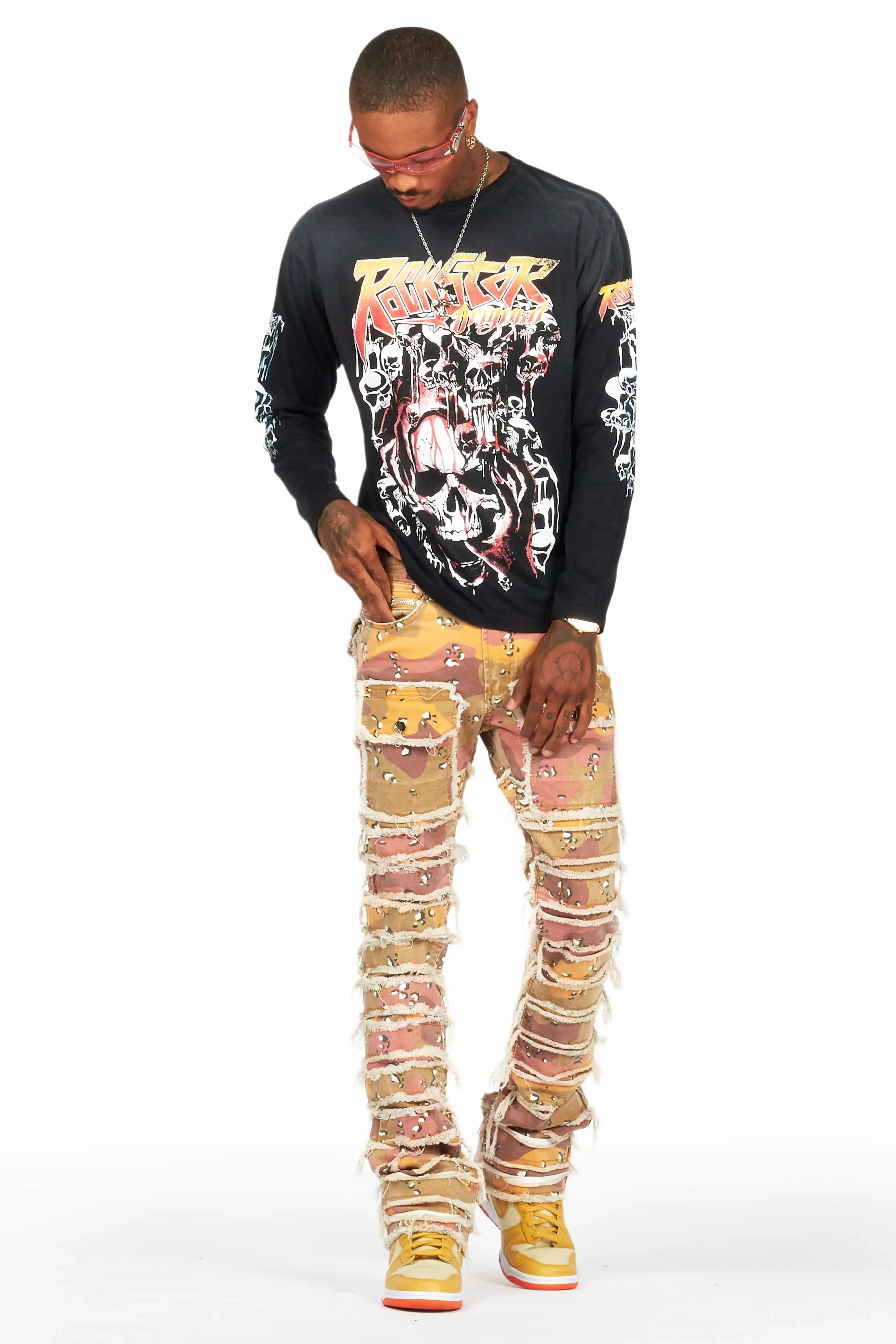 Kinby Multi Camo Stacked Flare Jean sold by Rockstar Original product image thumbnail 4