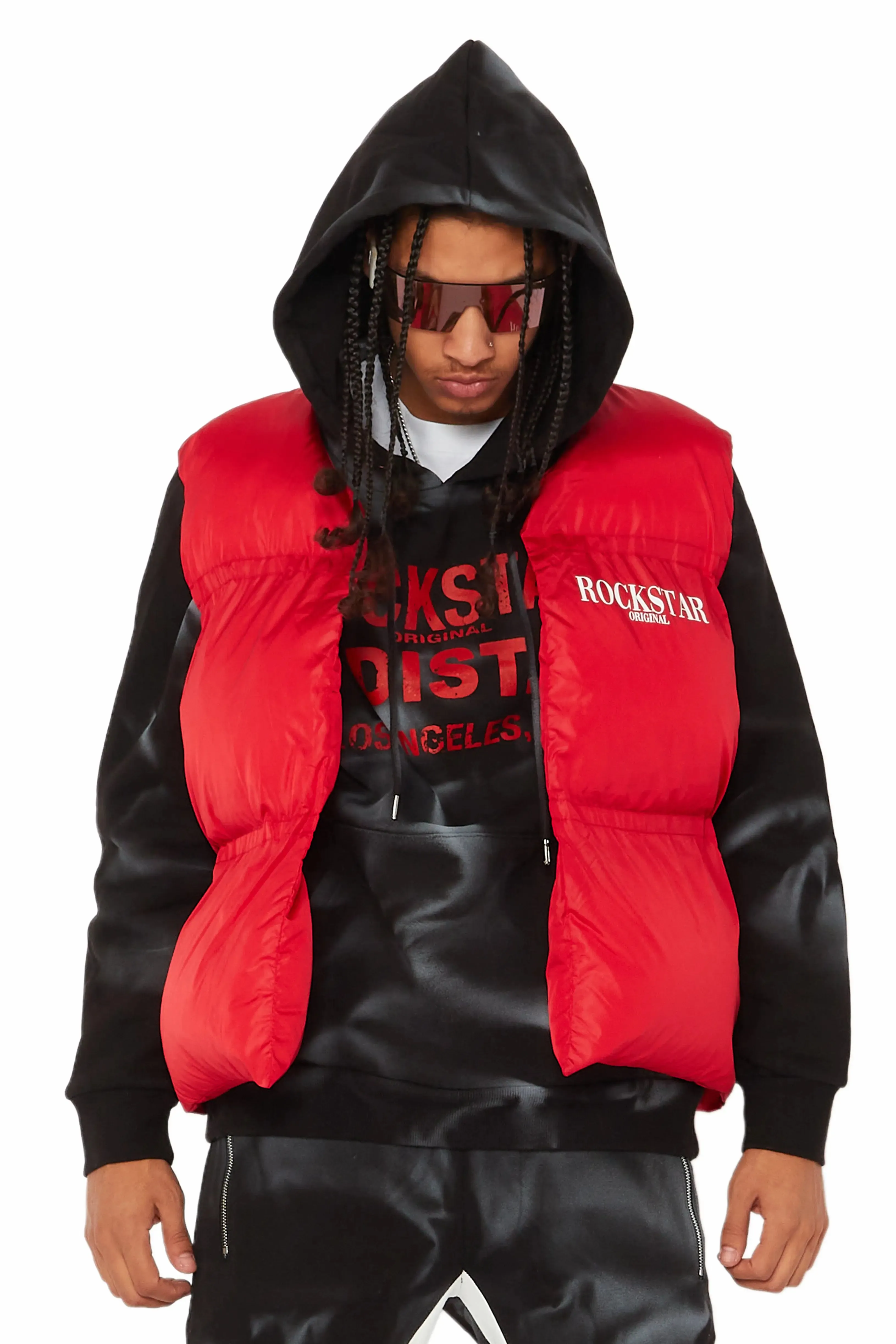 Frederick Red Puffer Vest sold by Rockstar Original product image thumbnail 2