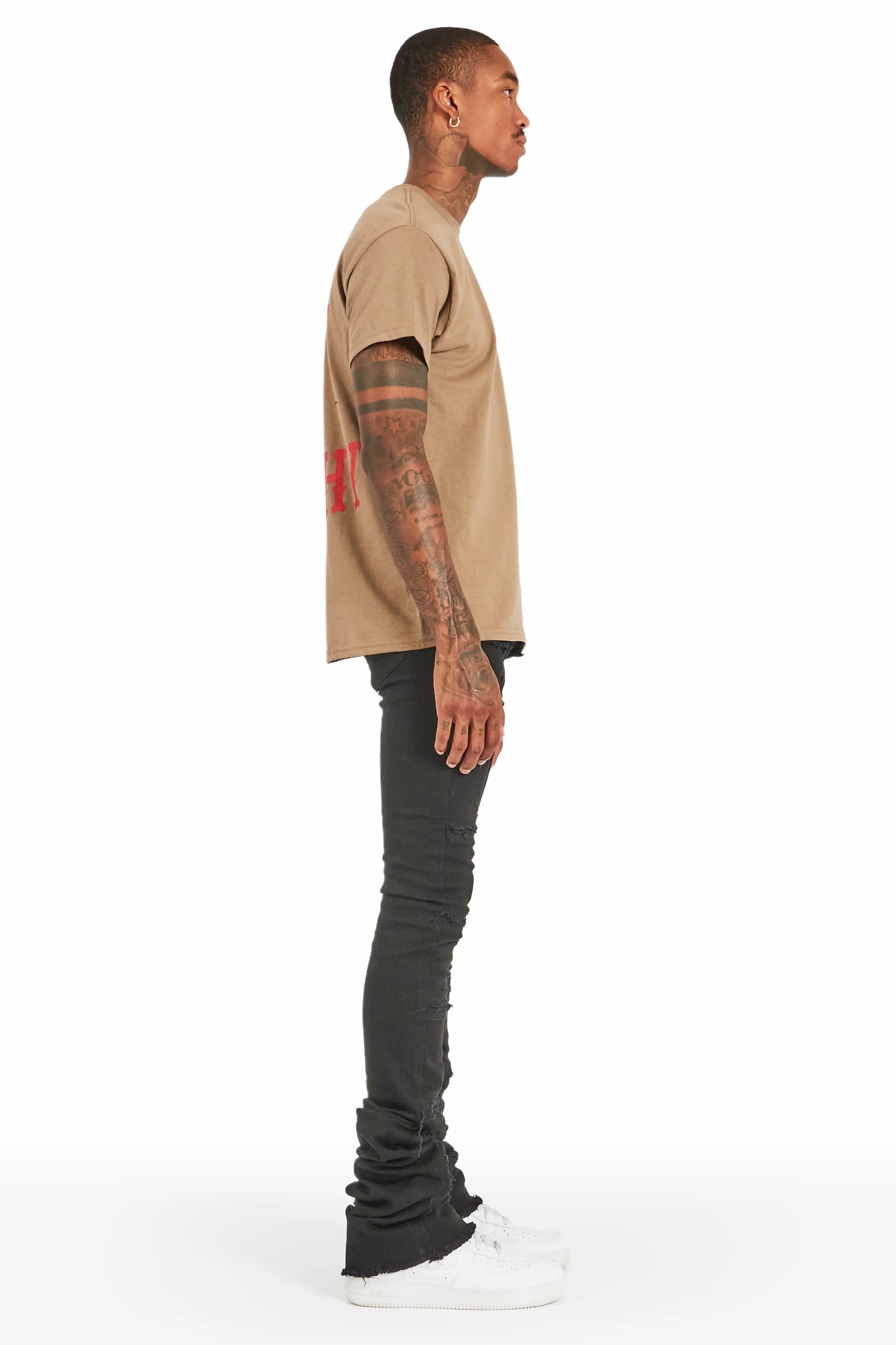 Zevon Black Super Stacked Flare Jean sold by Rockstar Original product image thumbnail 3