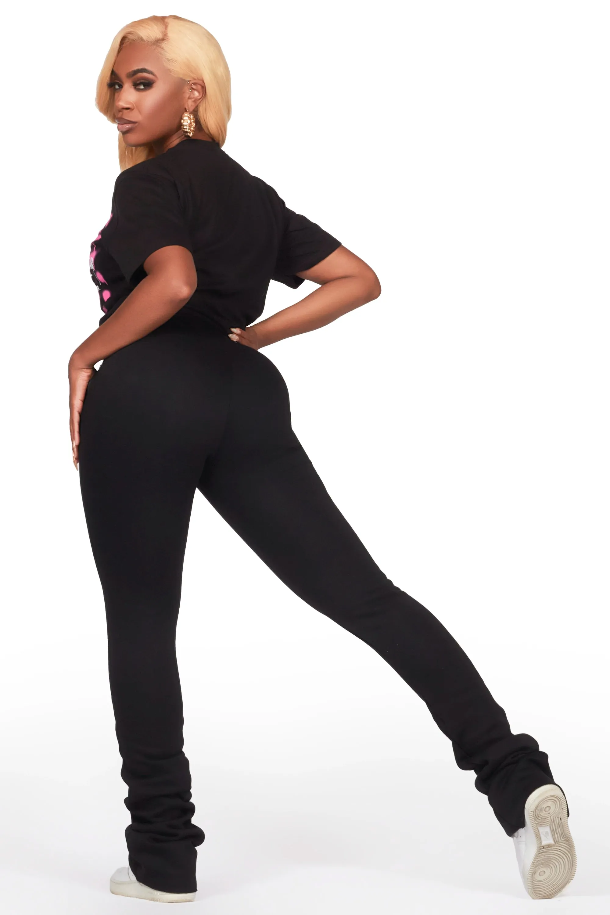 Idalis Black T-Shirt Super Stacked Trackset sold by Rockstar Original product image thumbnail 4