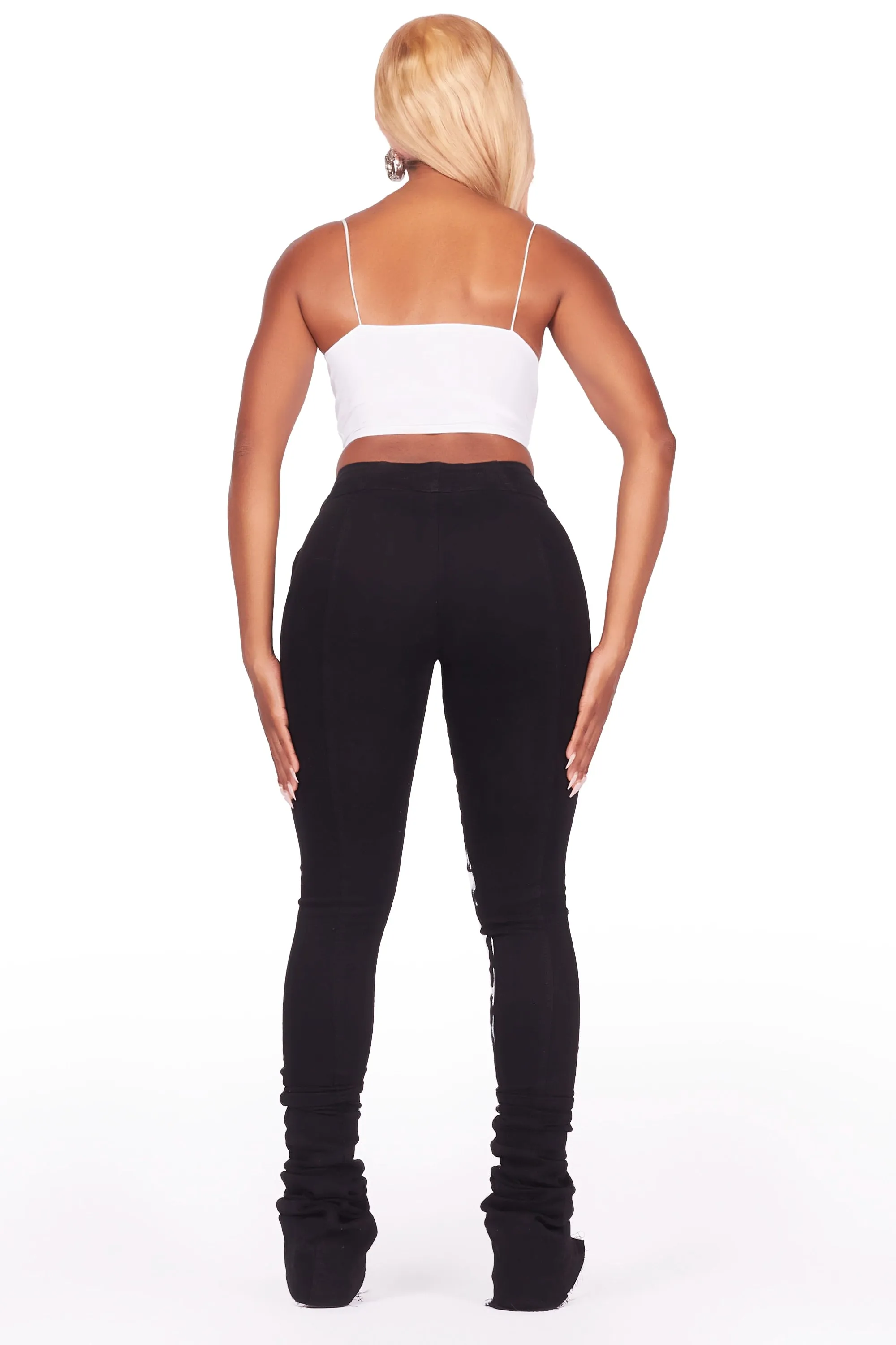 Kaya Black Painted Super Stacked Jean sold by Rockstar Original product image thumbnail 5